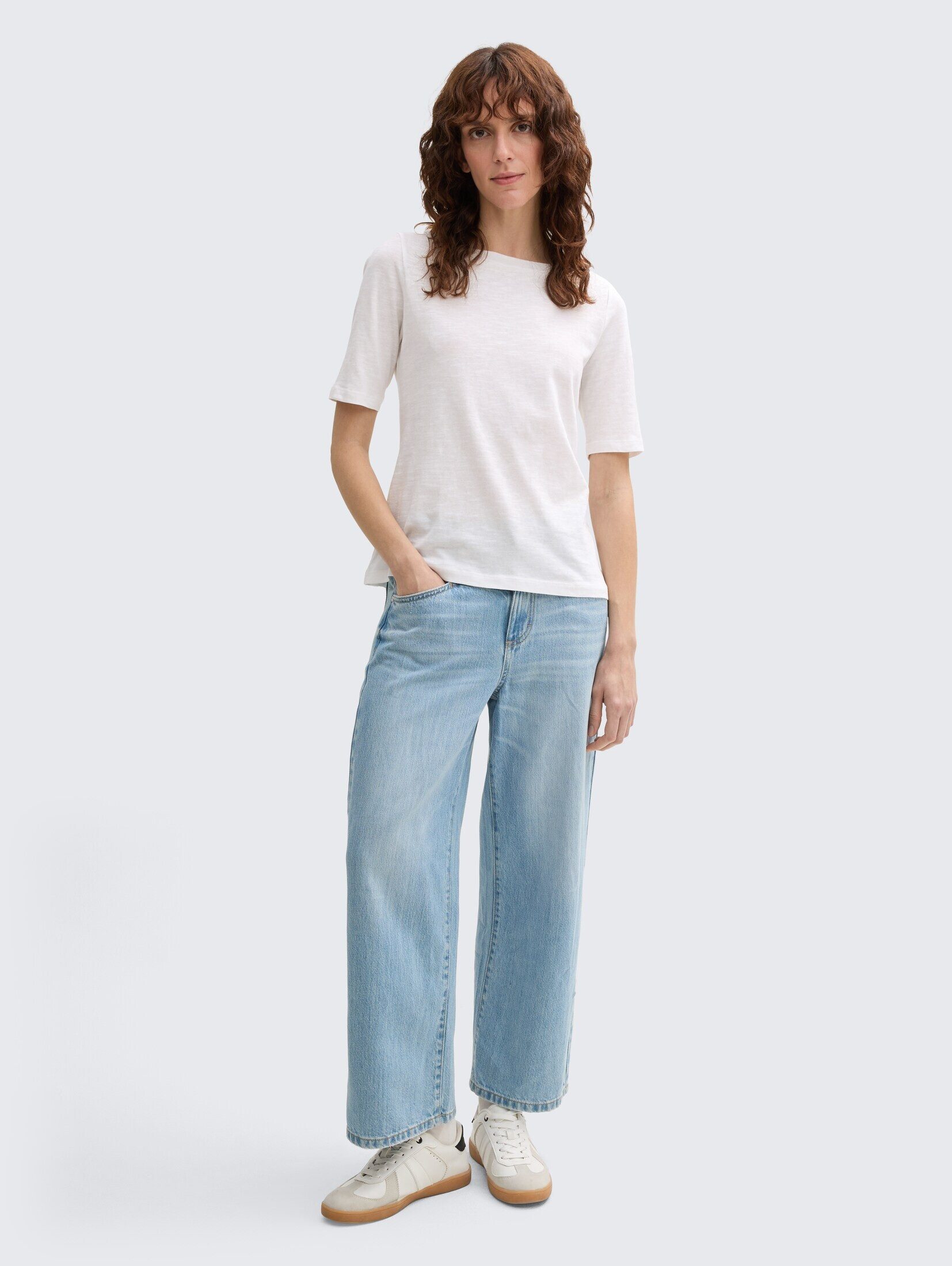 TOM TAILOR T-Shirt T-Shirt T-Shirt mit U-Boot-Ausschnitt