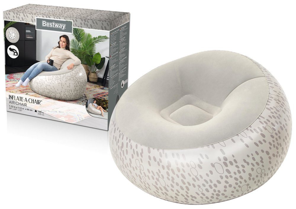 BESTWAY Whirlpoolsitz Aufblasbarer Stuhl Grau Bestway 75052