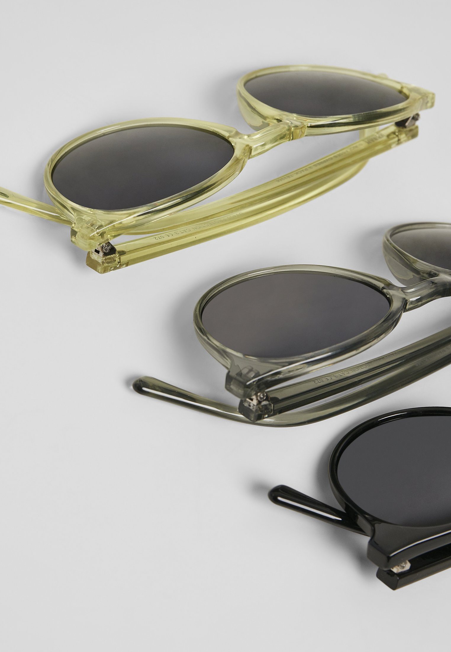URBAN CLASSICS Sonnenbrille black/lightgrey/yellow 3-Pack Unisex Cypress Sunglasses