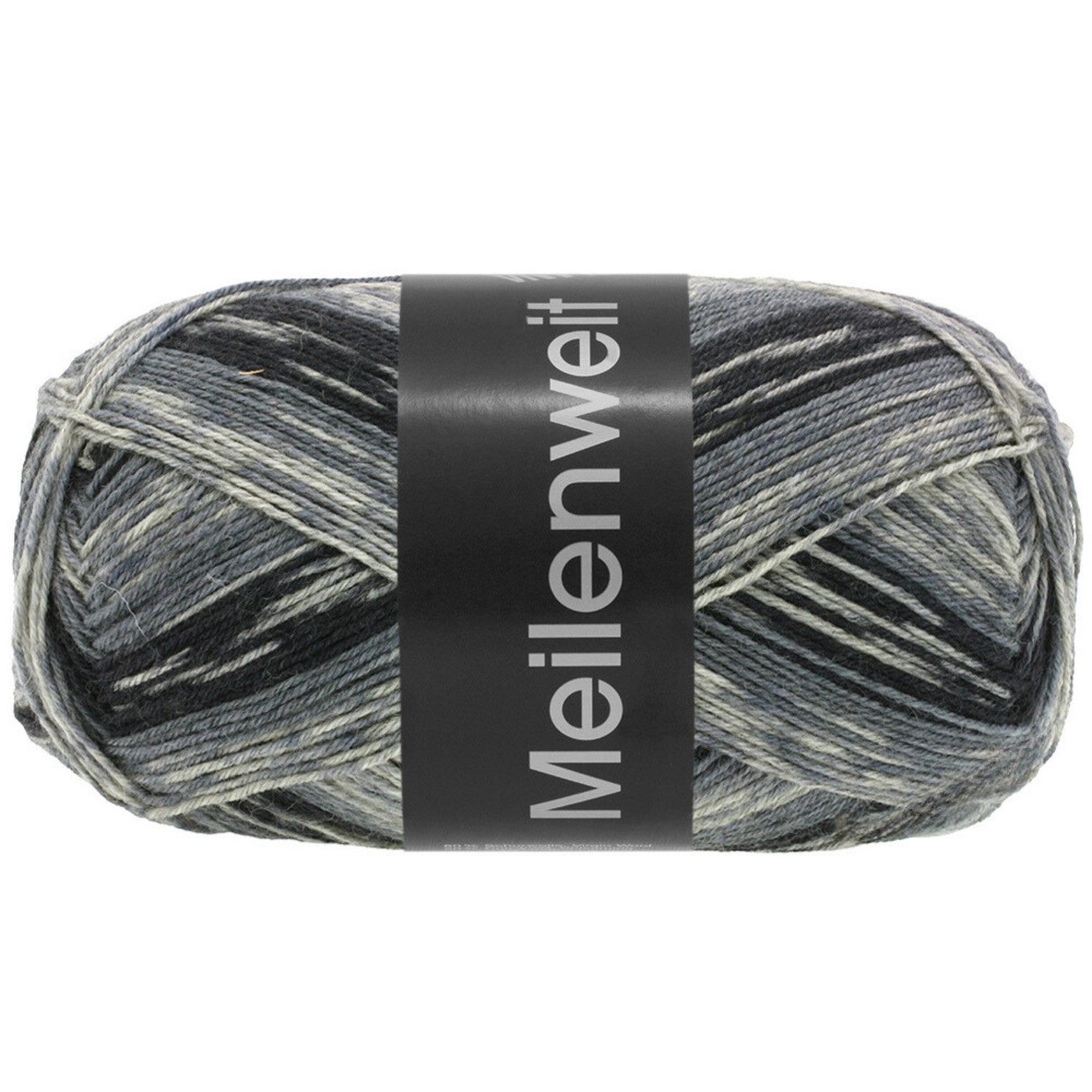 LANA GROSSA MEILENWEIT 100 g DENIM MIX Häkelwolle, 420 m (zeitlose 4-fach Herren-Sockenwolle), 100 g