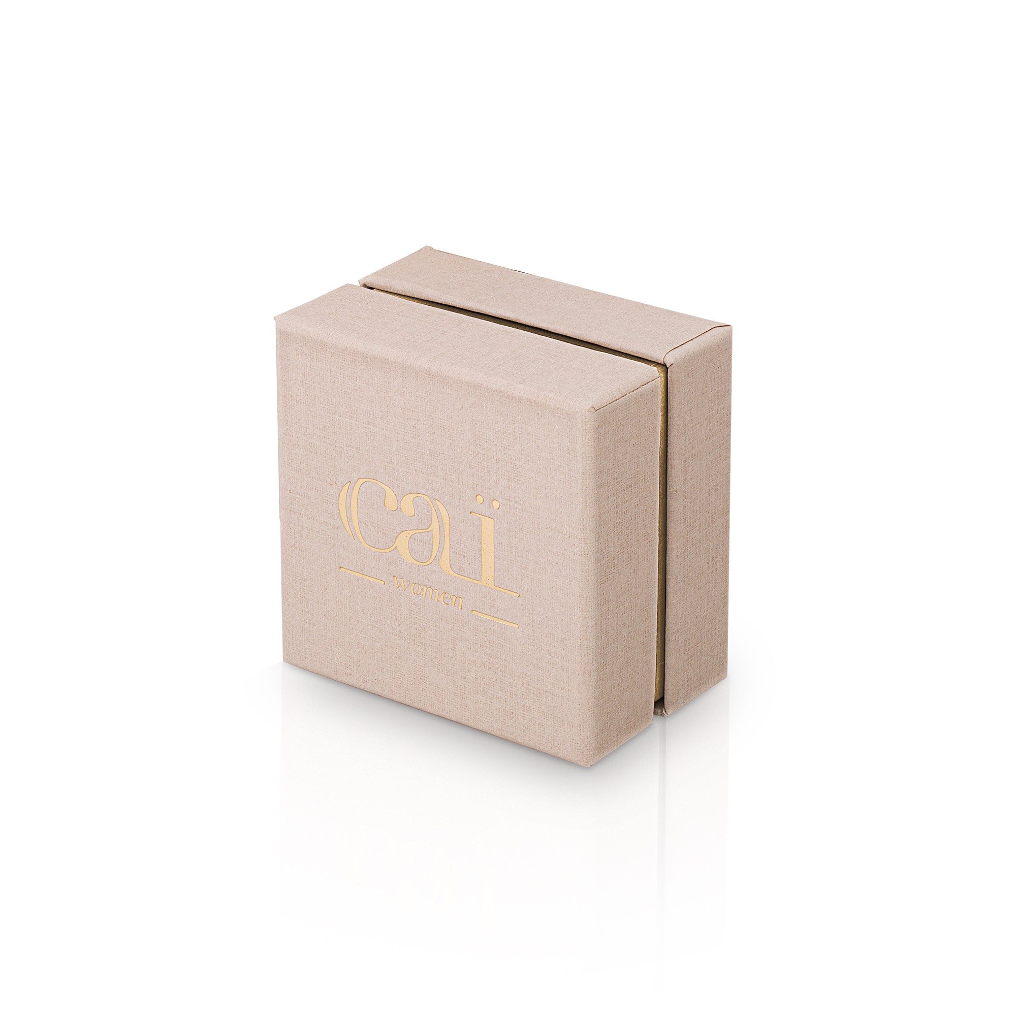 CAÏ Paar Ohrstecker 925 Silber vergoldet Zirkonia