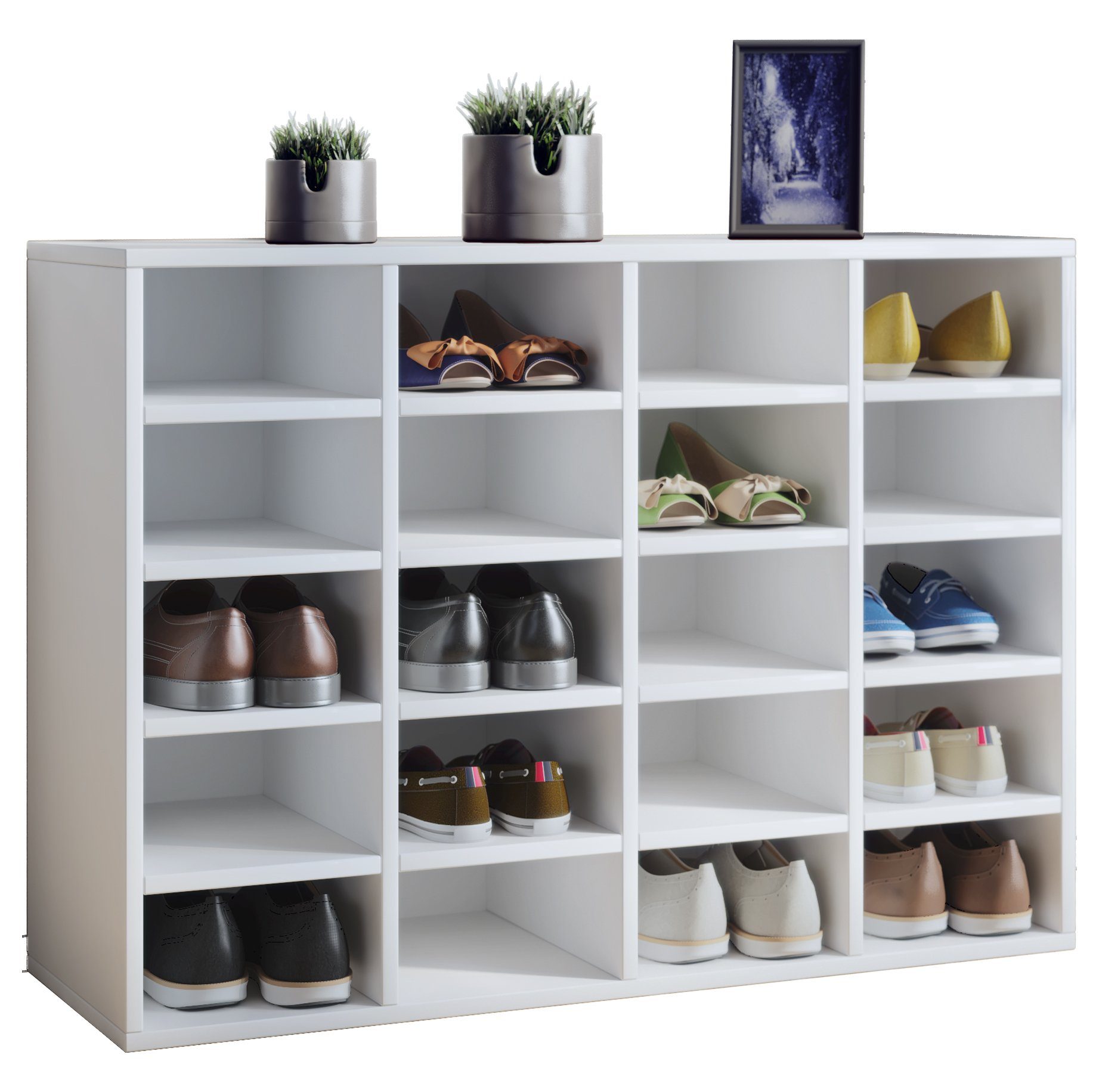 VCM Schuhregal Holz Regal Schuhschrank Schuhregal Hinsol L günstig online kaufen