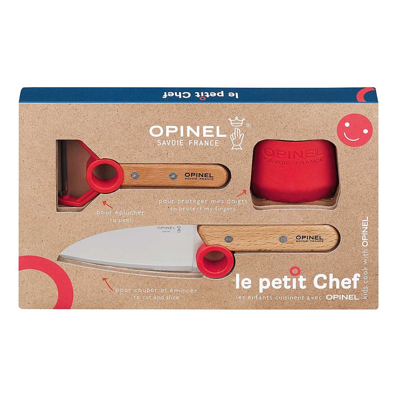 Opinel Ножі-Set Le petit Chef Küchenmesser-Set für Kinder (Set, 3-tlg), für Kinder