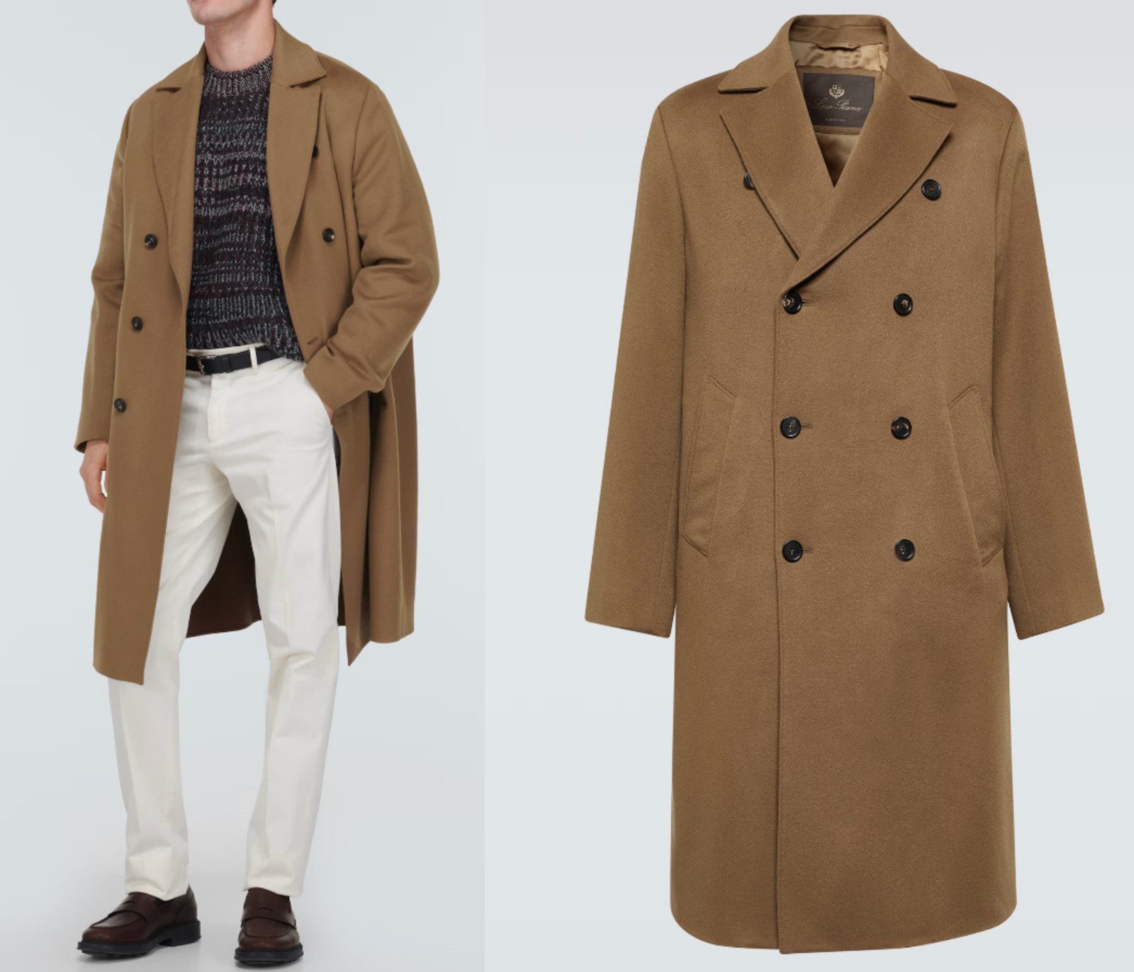 Loro Piana Winterjacke Loro Piana Winton Double Breasted Long Coat Cashmere Mantel Jacke Jack