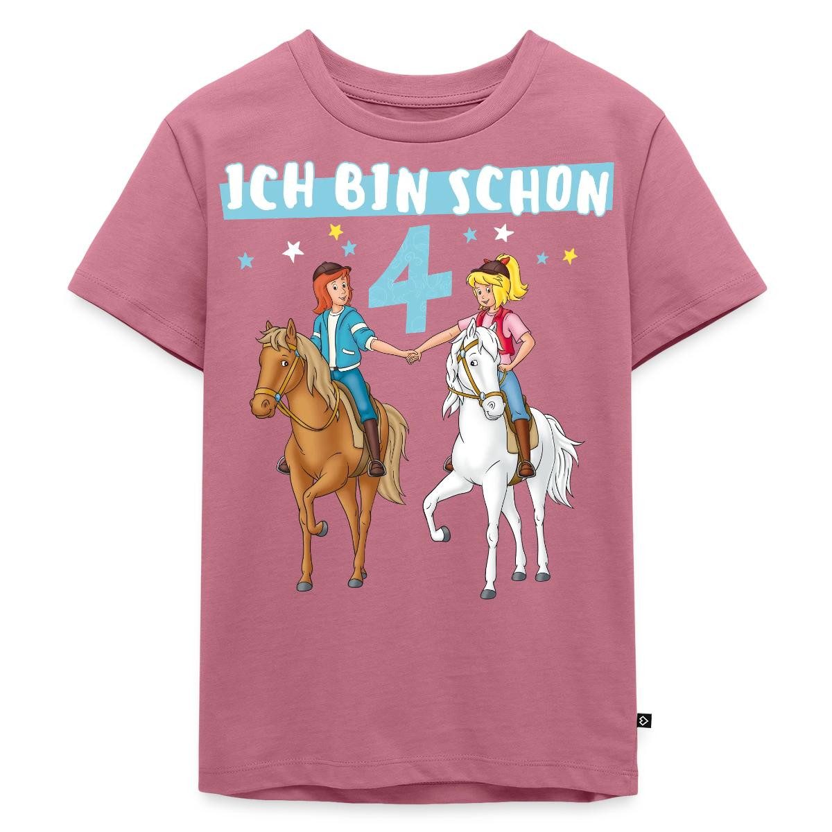 Spreadshirt T-Shirt Bibi & Tina Geburtstag Ich Bin Schon Vier Kinder Premium T-Shirt (1-tlg)