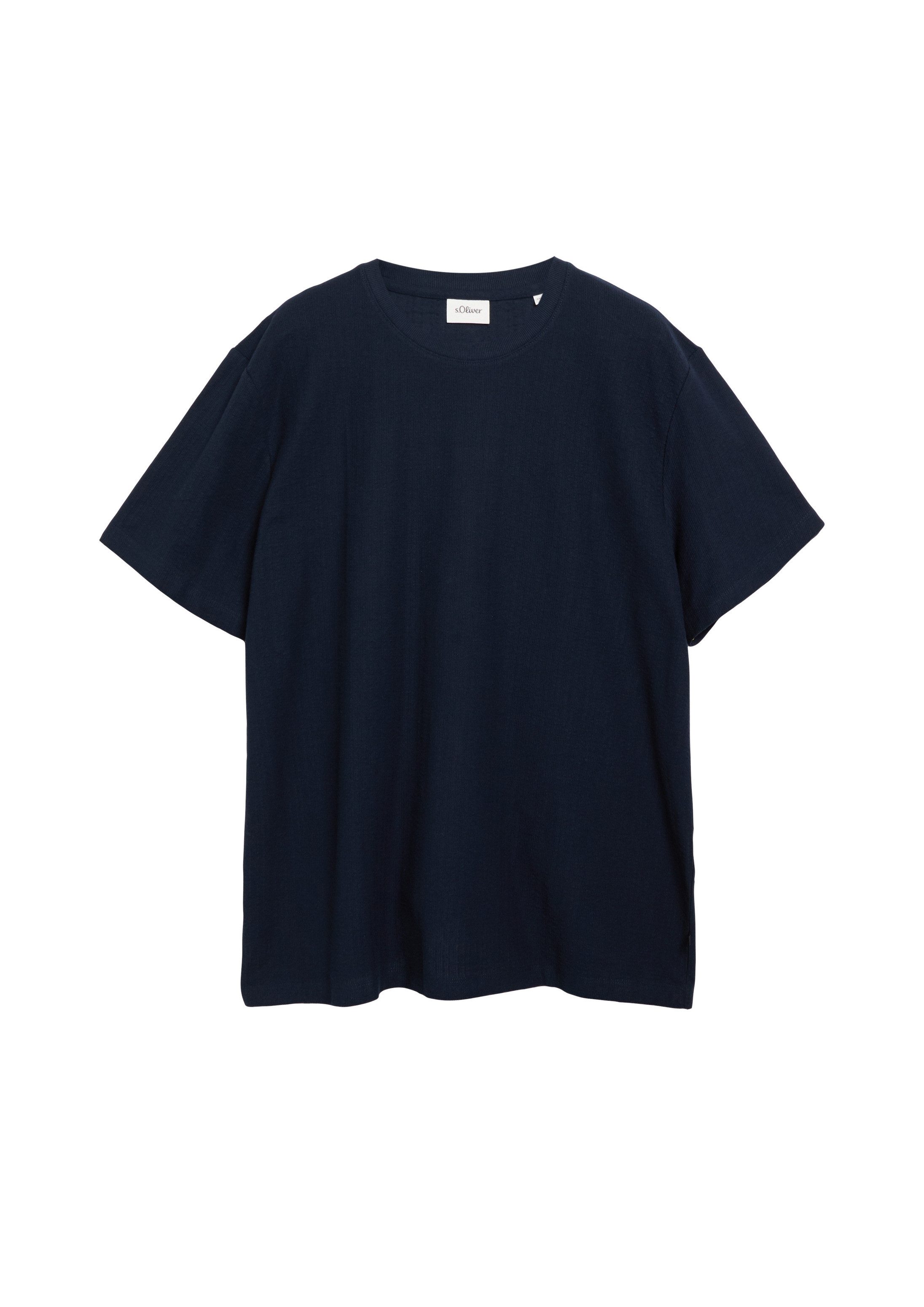 s.Oliver Kurzarmshirt T-Shirt T-Shirt mit Rippstruktur