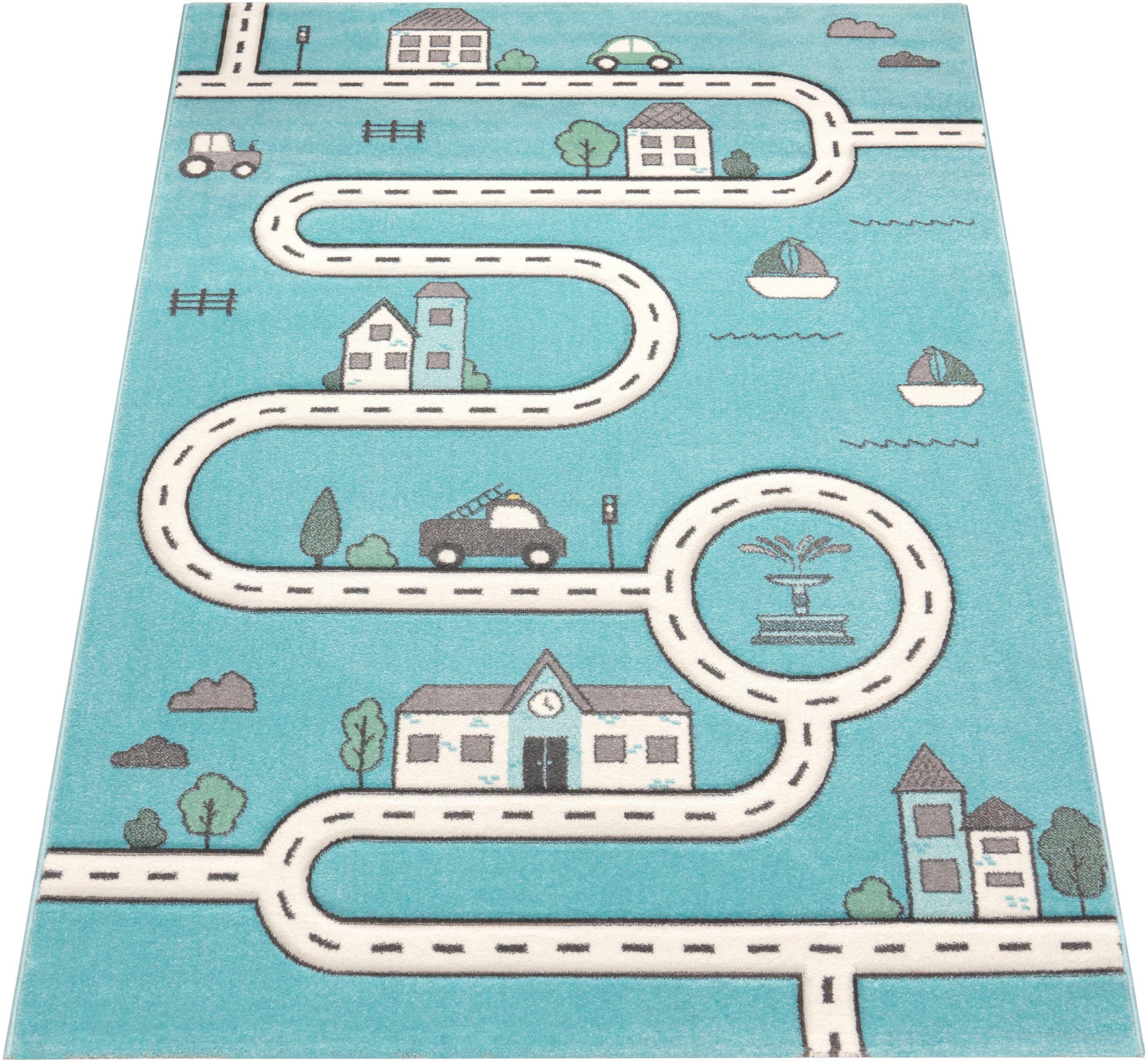 Paco Home Kinderteppich Diamond 710, rechteckig, Höhe: 17 mm, Kurzflor, Str günstig online kaufen