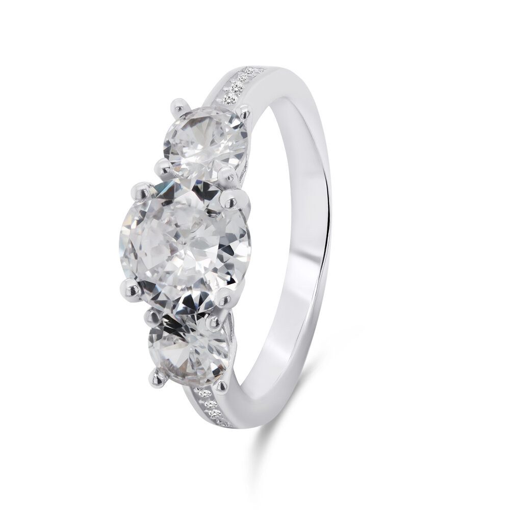 Brilio Silver Fingerring Distinctive silver ring with zircons RI043W - Circuit: 54 mm