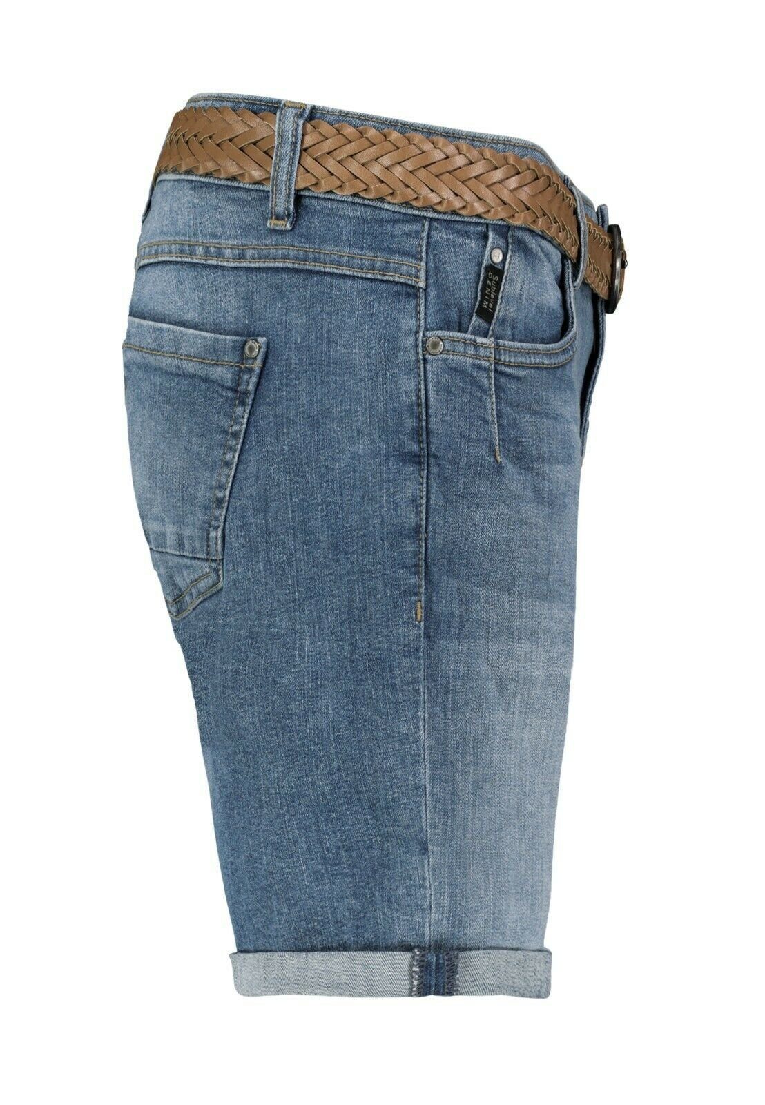 SUBLEVEL Bermudas Damen Jeans Shorts Bermuda Kurze Hose Shorts Short Denim Stretch Denim – Bild 5 von 5