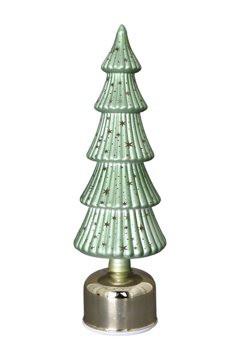 Exner GmbH Garten- & Wohnaccessoires LED-Dekofigur LED Tannenbaum Lumiére grün 37cm (1 Stück)