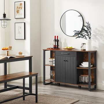 VASAGLE Sideboard, mit Schublade,Türen, 120 x 30 x 80 cm