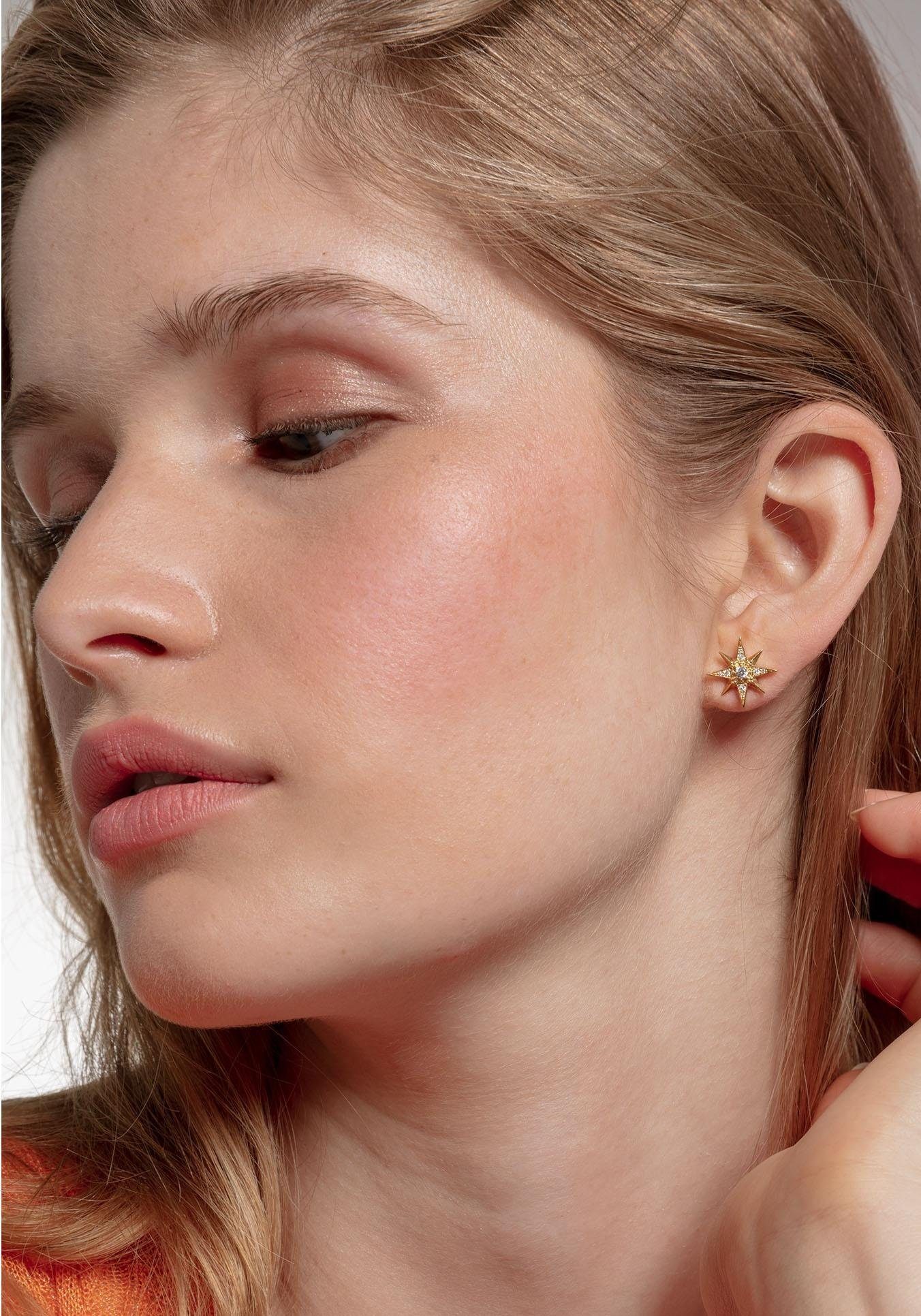 THOMAS SABO Paar Ohrstecker Ohrstecker Stern gold