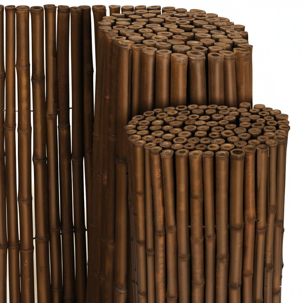 Sol Royal Sichtschutzzaunmatten Premium Bambus Sichtschutz Zaun 80x250cm B23 Dunkelbraun Ø 2-3cm, witterungsbeständiger Bambuszaun Indoor & Outdoor, Balkon Sichtschutz