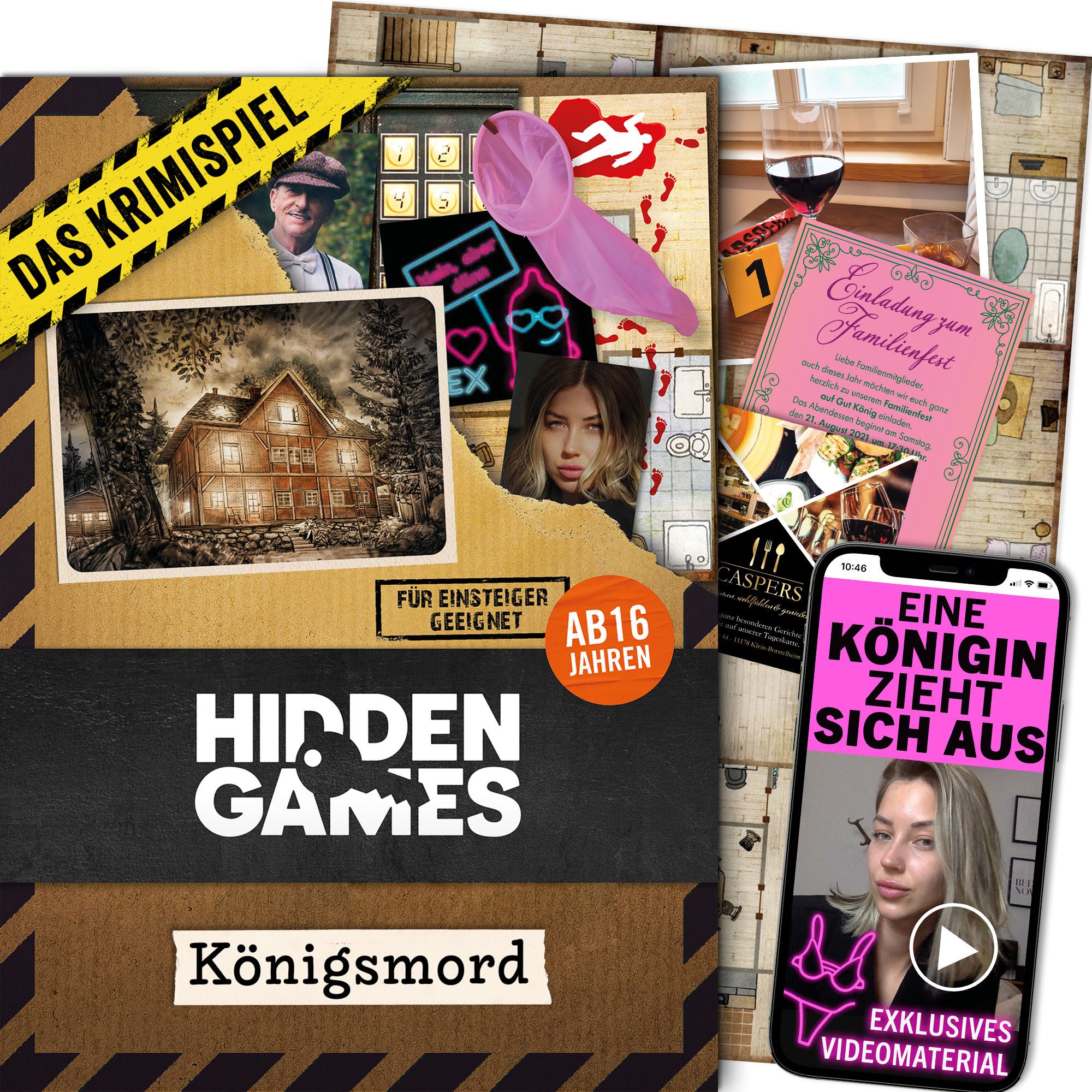 Hidden Games Tatort Spiel Königsmord, Krimispiel FSK 16, Made in Germany