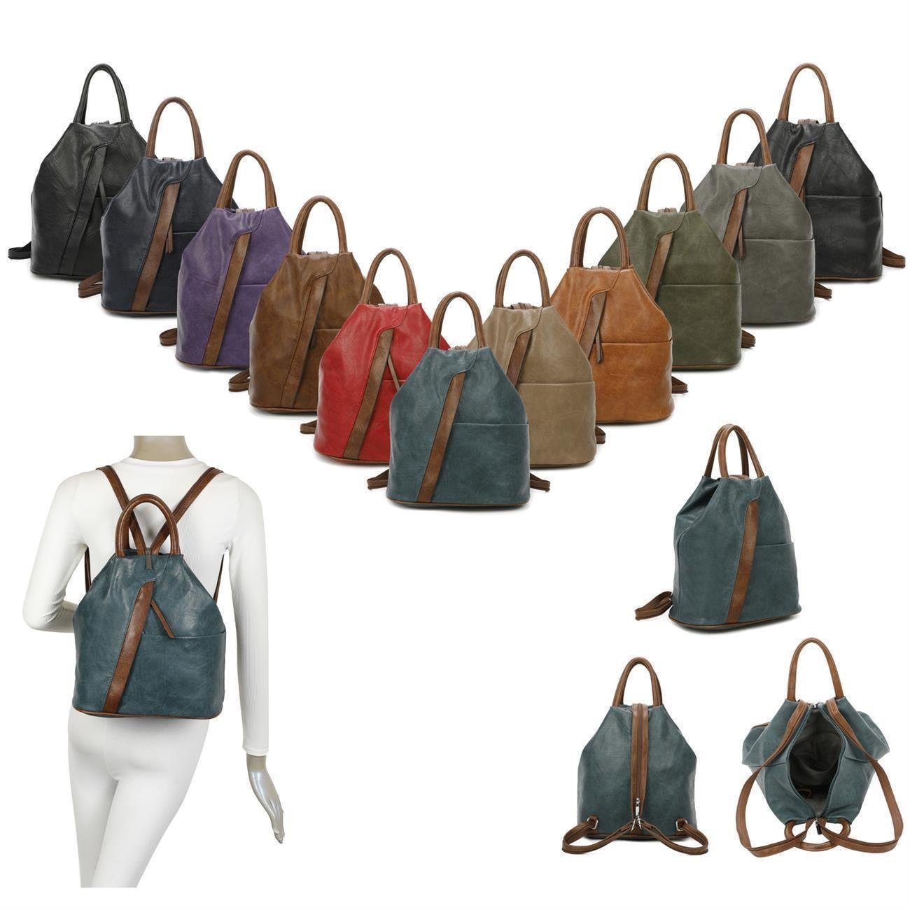 ITALYSHOP24 Rucksack Damen City- TagesRucksack Daypack Backpack Tasche Schu günstig online kaufen