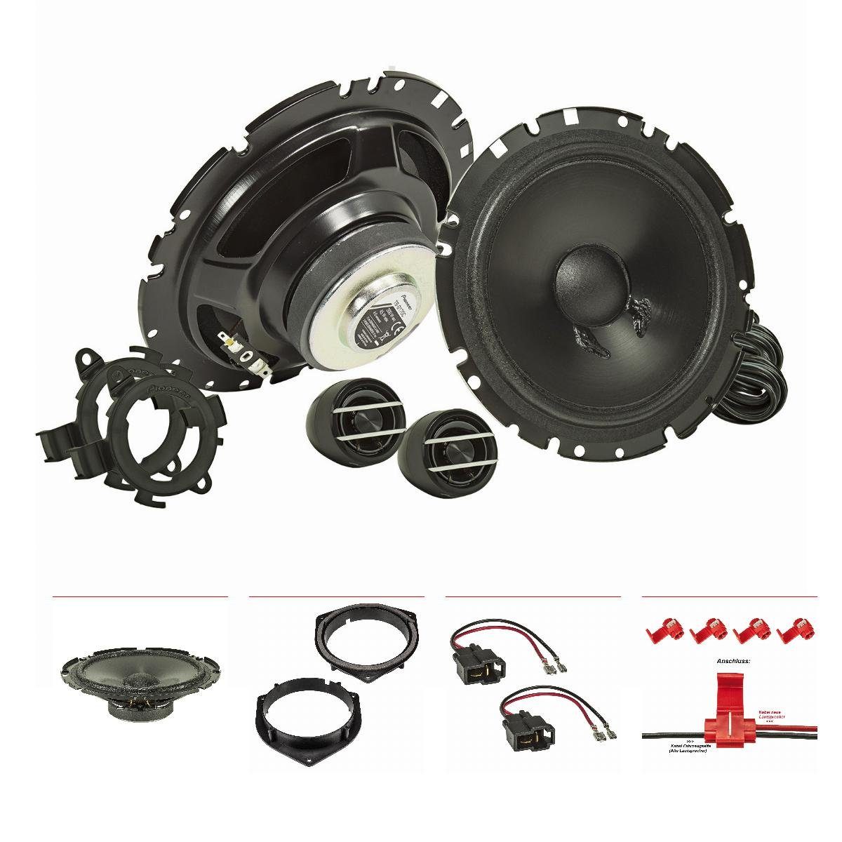 tomzz Audio Lautsprecher Set kompatibel mit Kia Picanto Sportage Hyundai i10 i20 165mm 2Wege