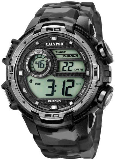 CALYPSO WATCHES Chronograph X-Trem, K5723/3, Armbanduhr, Quarzuhr, Herrenuhr, Datum, Digitalanzeige, Stoppfunktion