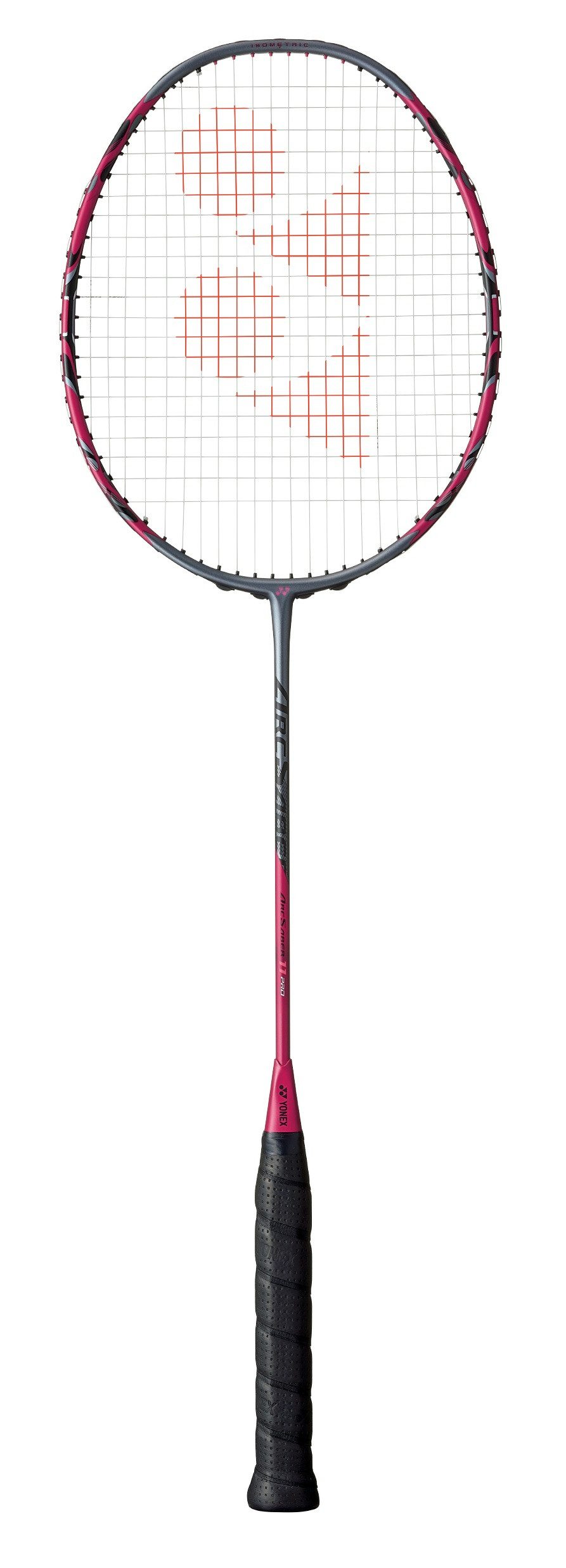 Yonex Badmintonschläger ARC Saber 11 Pro (ausgewogen, steif, Made in Japan) grau/rot, Gewichtsklasse: 4U/G5
