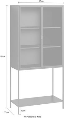 Homexperts Vitrine Classic designorientiertes Highboard mit Glastüren