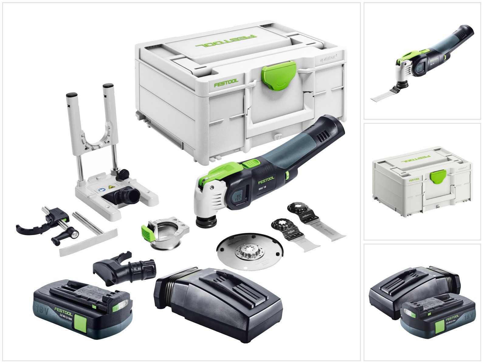 FESTOOL Akku-Multifunktionswerkzeug VECTURO OSC 18 E-Basic Set Akku Oszillierer 18 V Starlock Max Brushle