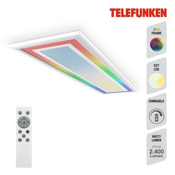 Telefunken LED Panel 318906TF, LED fest verbaut, Kaltweiß, Neutralweiß, Tageslichtweiß, Warmweiß, CCT, RGB, dimmbar, Fernbedienung, inkl. Timer, inkl. Memoryfunktion