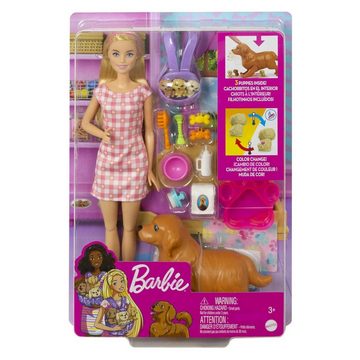 Mattel® Anziehpuppe Mattel HCK75 - Barbie - Puppe mit Hund und Welpen