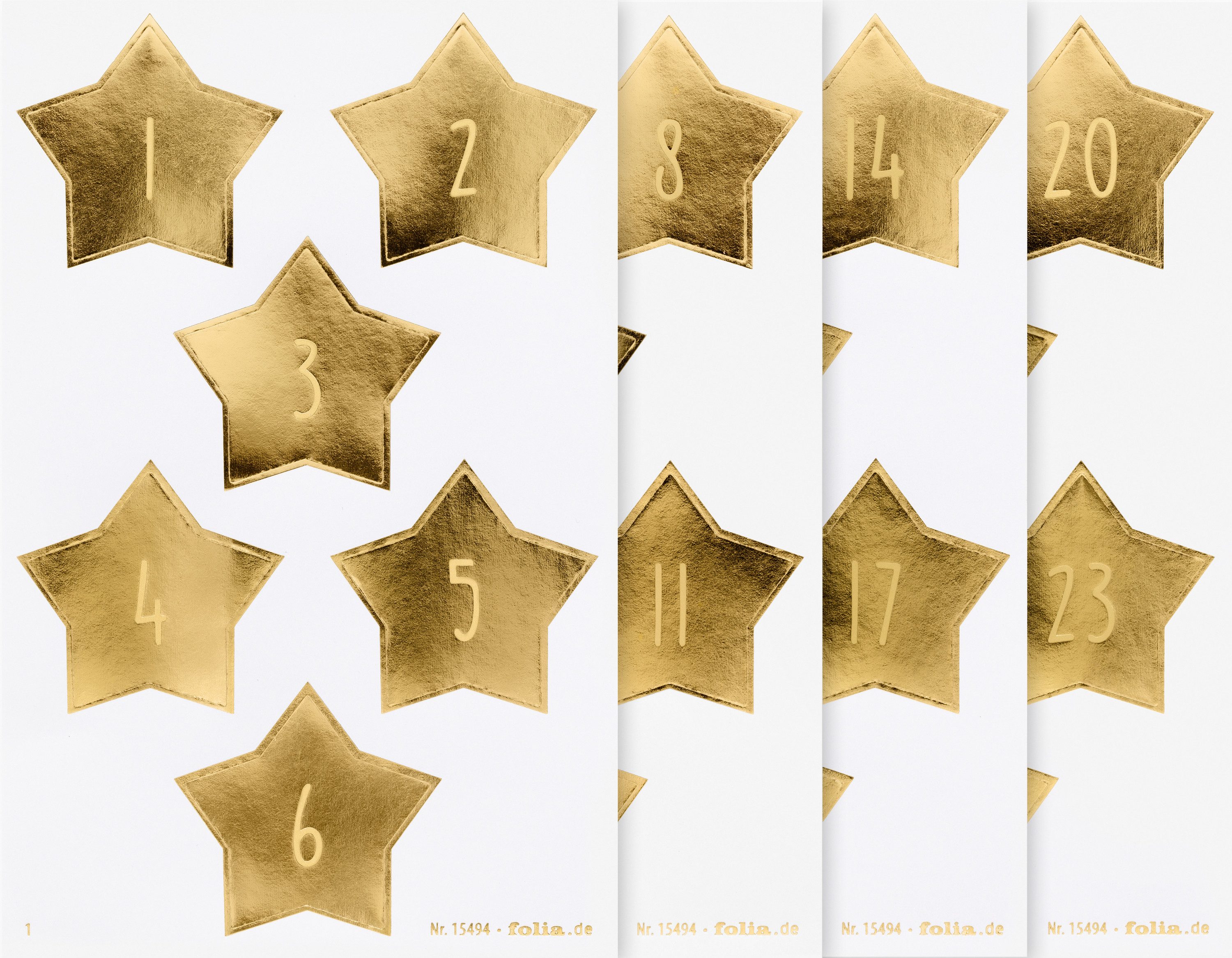 Folia Наклейки Stars Gold, 9.0 x 14.0 cm