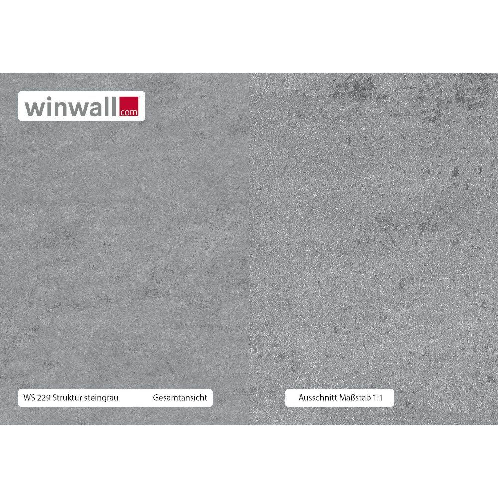 winwall Duschrückwand Duschrückwände ALU-Verbundplatte Dekor: Struktur Steingrau, (1-tlg), Wandverkleidung aus Alu