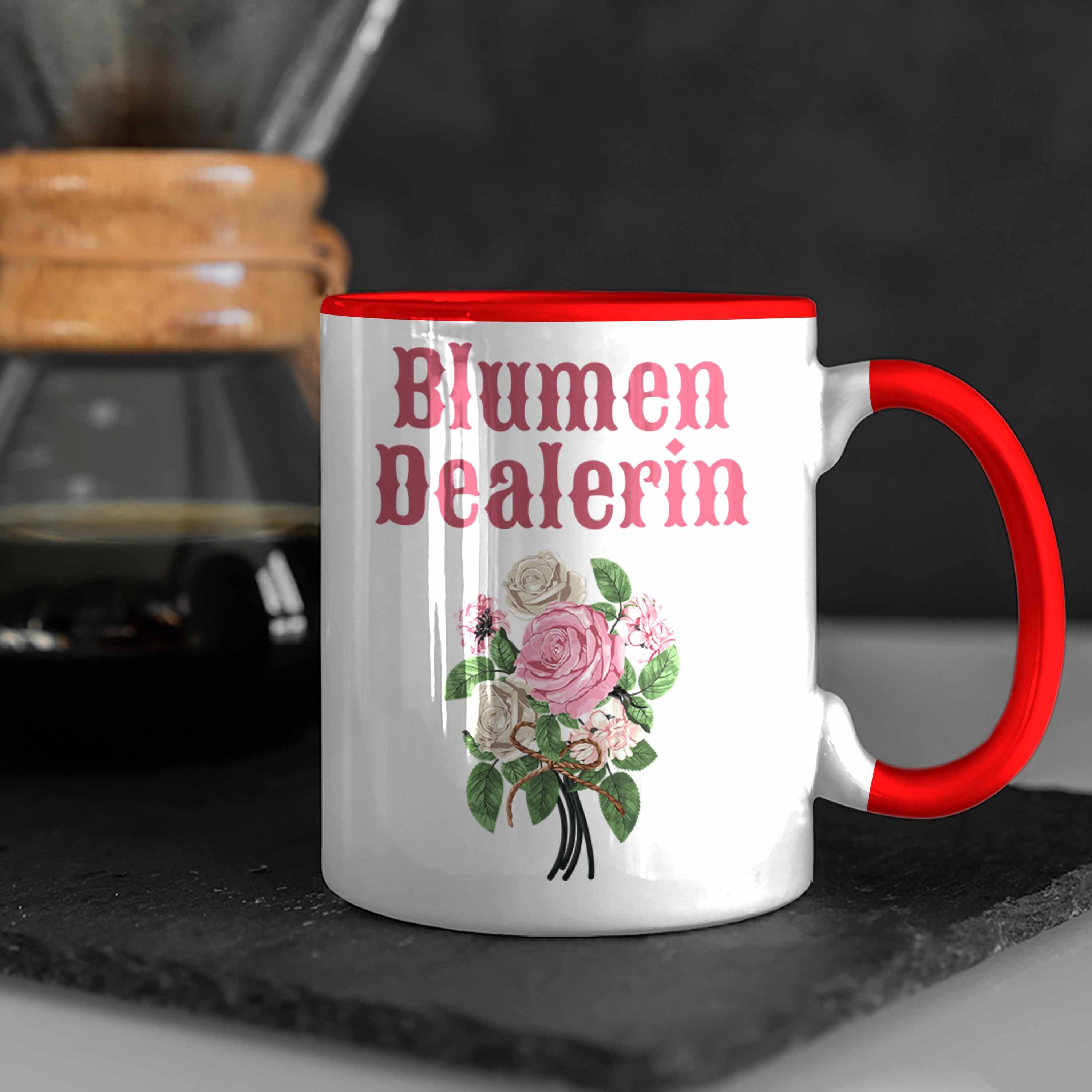 Floristin Blumen Tasse Ausbildung Verkäuferin Trendation Trendation Geschenkidee Geschenk Rot - Dealerin Abschluss Lustig Floristik Blumen