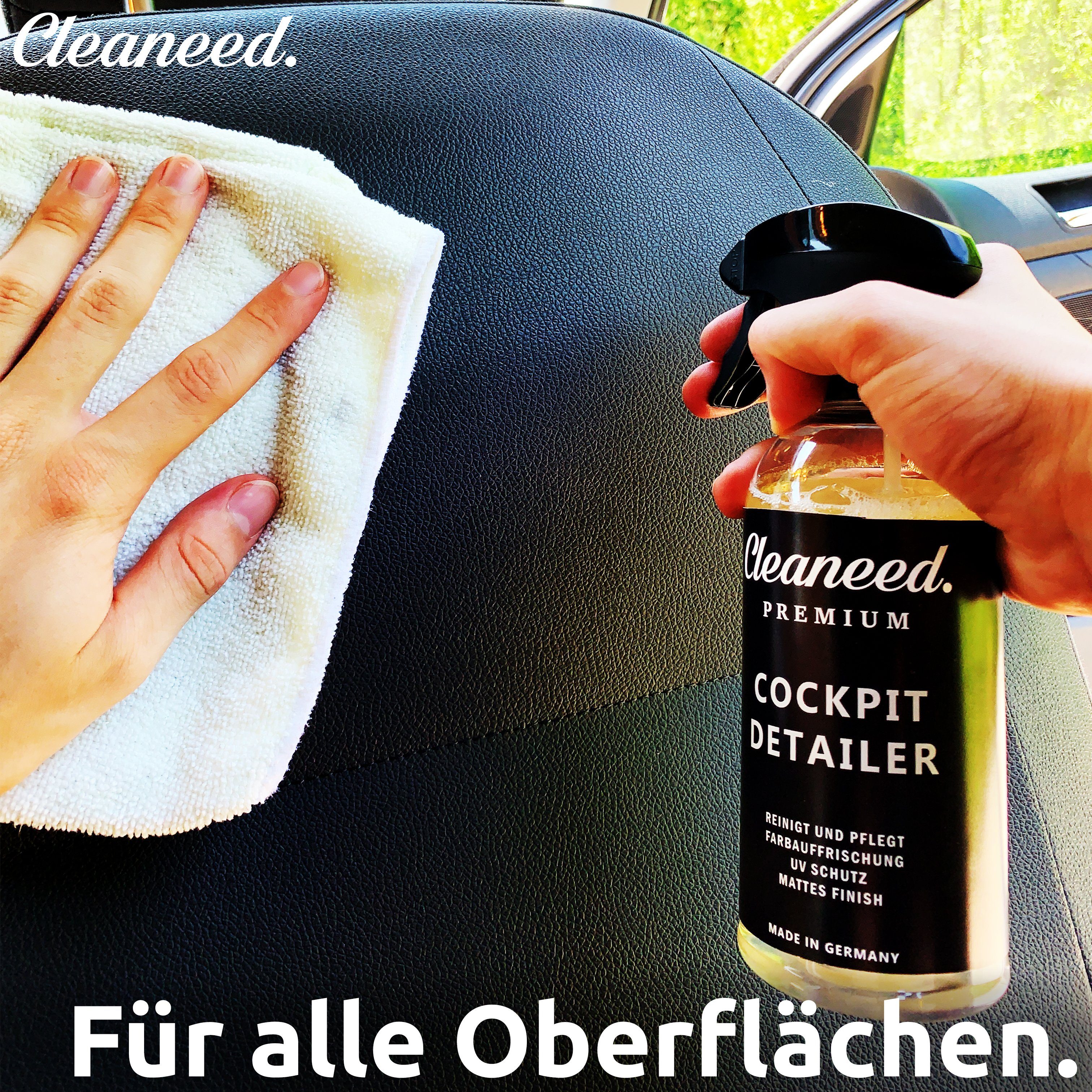 Cleaneed Premium Cockpit Detailer - Cockpitspray Cockpit-Reiniger (Made in Germany – Mattes Finish - Einfache Innenraum Reinigung und Auffrischung aller Materialien)
