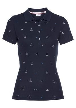 KangaROOS Poloshirt mit maritimem Allover-Print