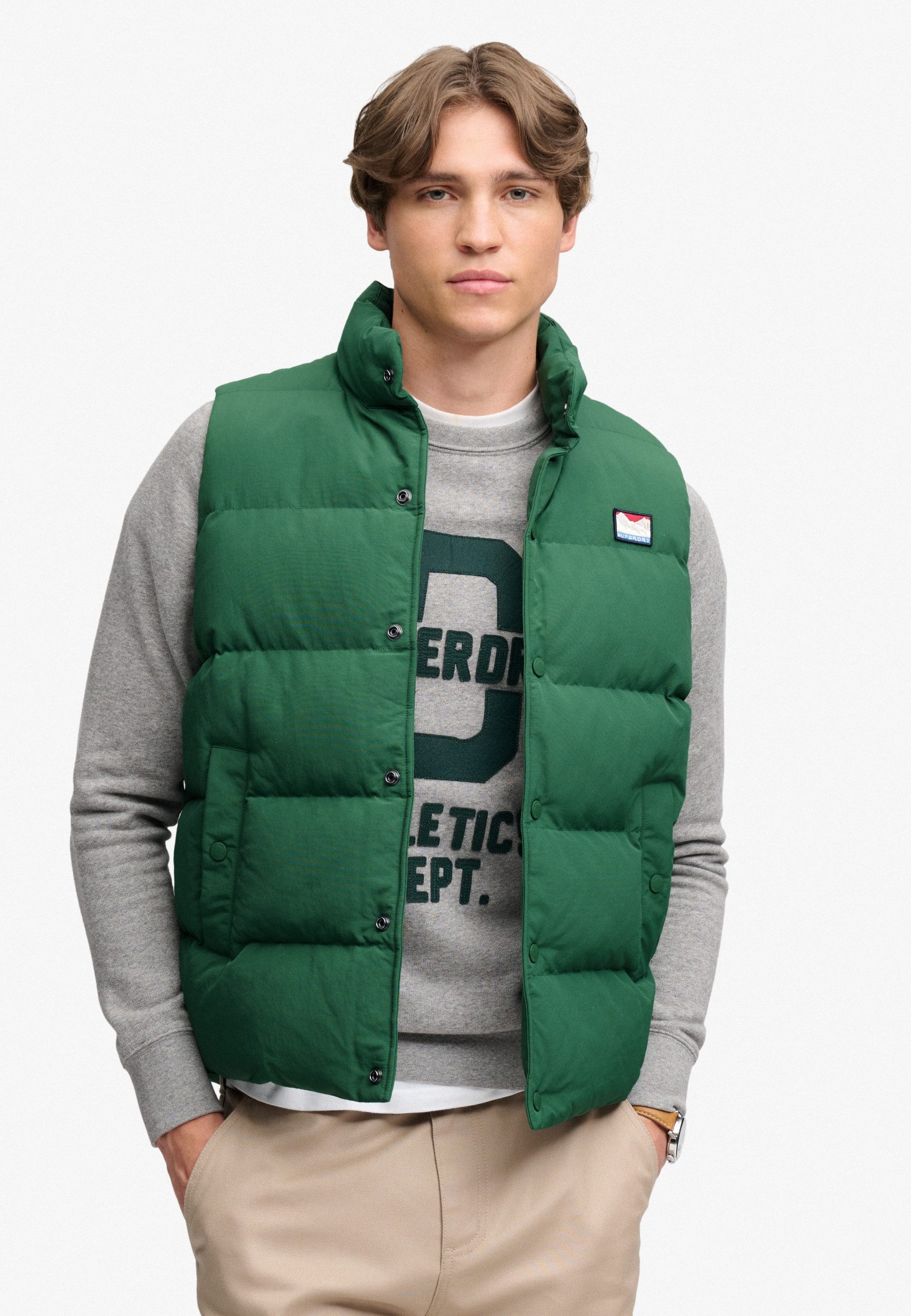 Superdry Steppweste NON HOOD SHORT EVEREST GILET Trail Green