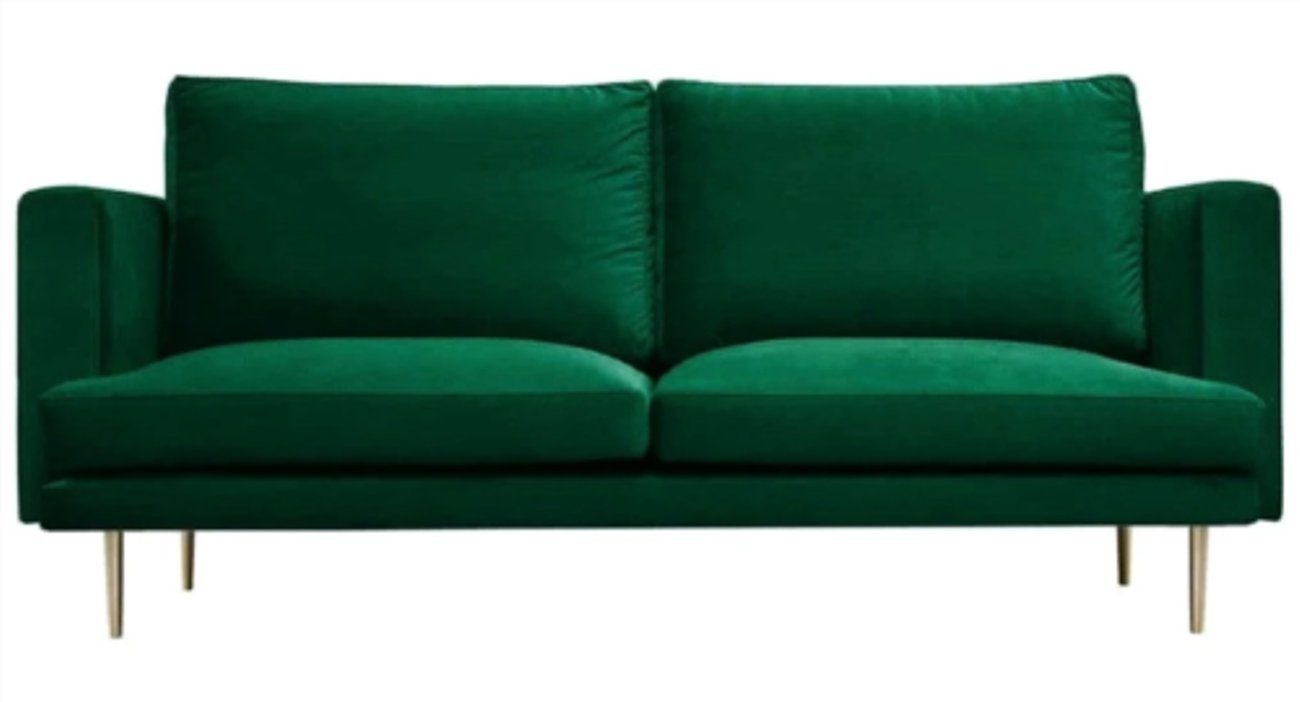 JVmoebel 2-Sitzer Grüner Zweisitzer Luxus Textil Sofa Moderne Couch Designer Möbel, Made in Europe