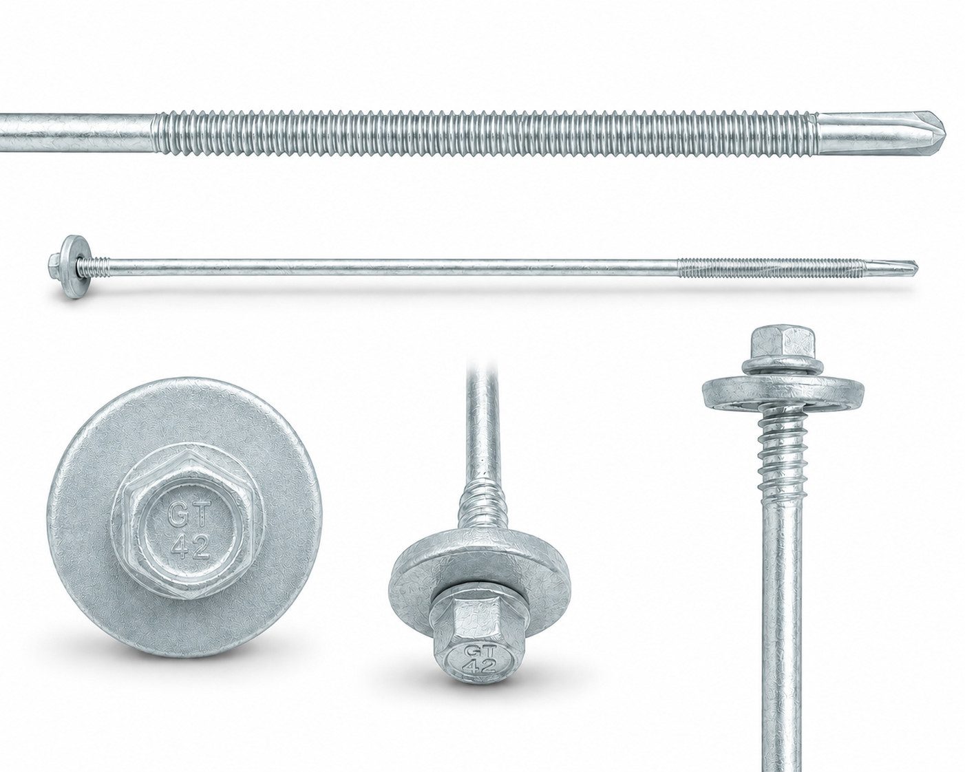 Etanco GmbH Blechschraube mit EPDM Dichtung für Stahl bis 6 mm - 100 Stk. VERZINKT