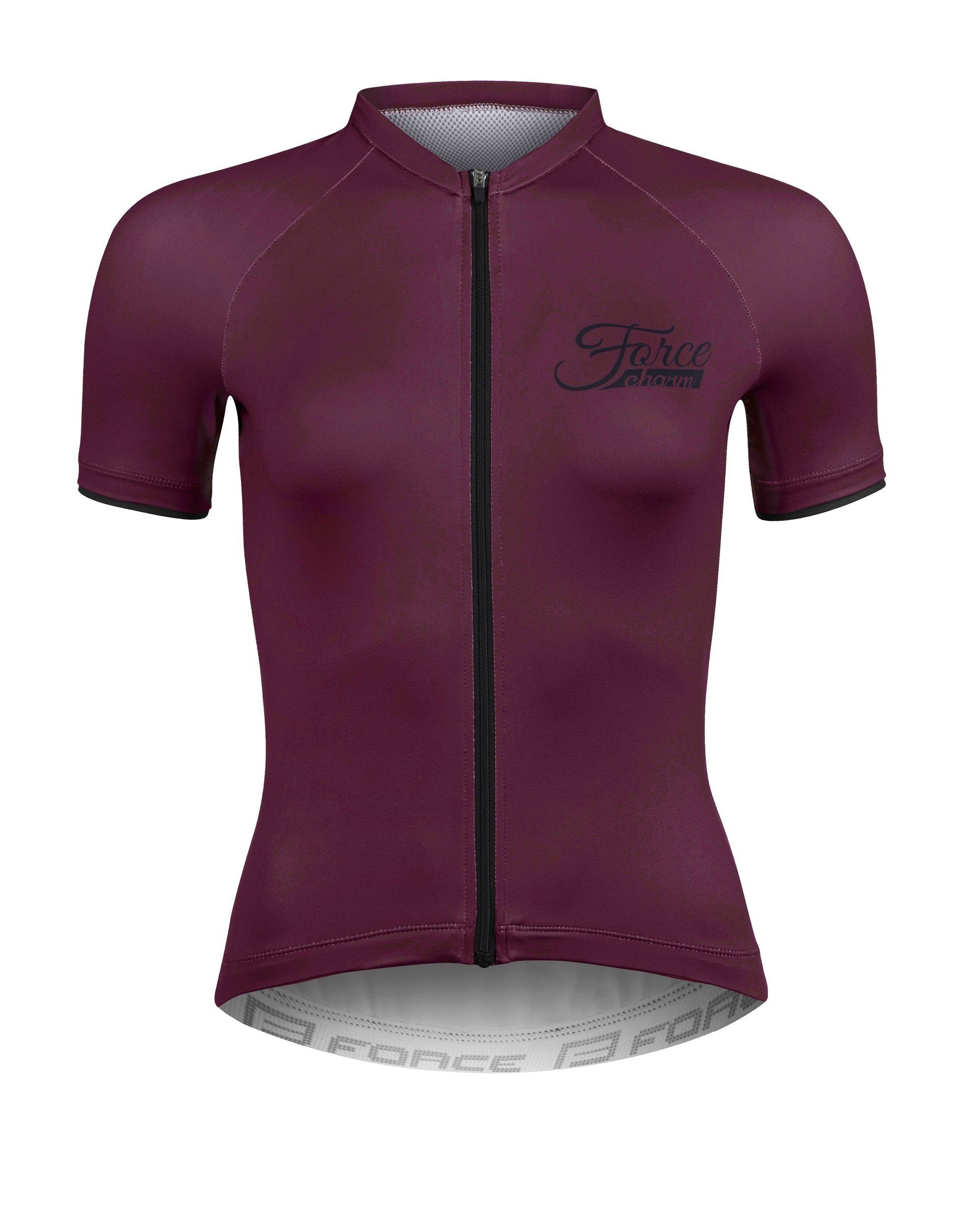 FORCE Radtrikot Trikot FORCE CHARM Damen kurz weinrot %%% günstig online kaufen