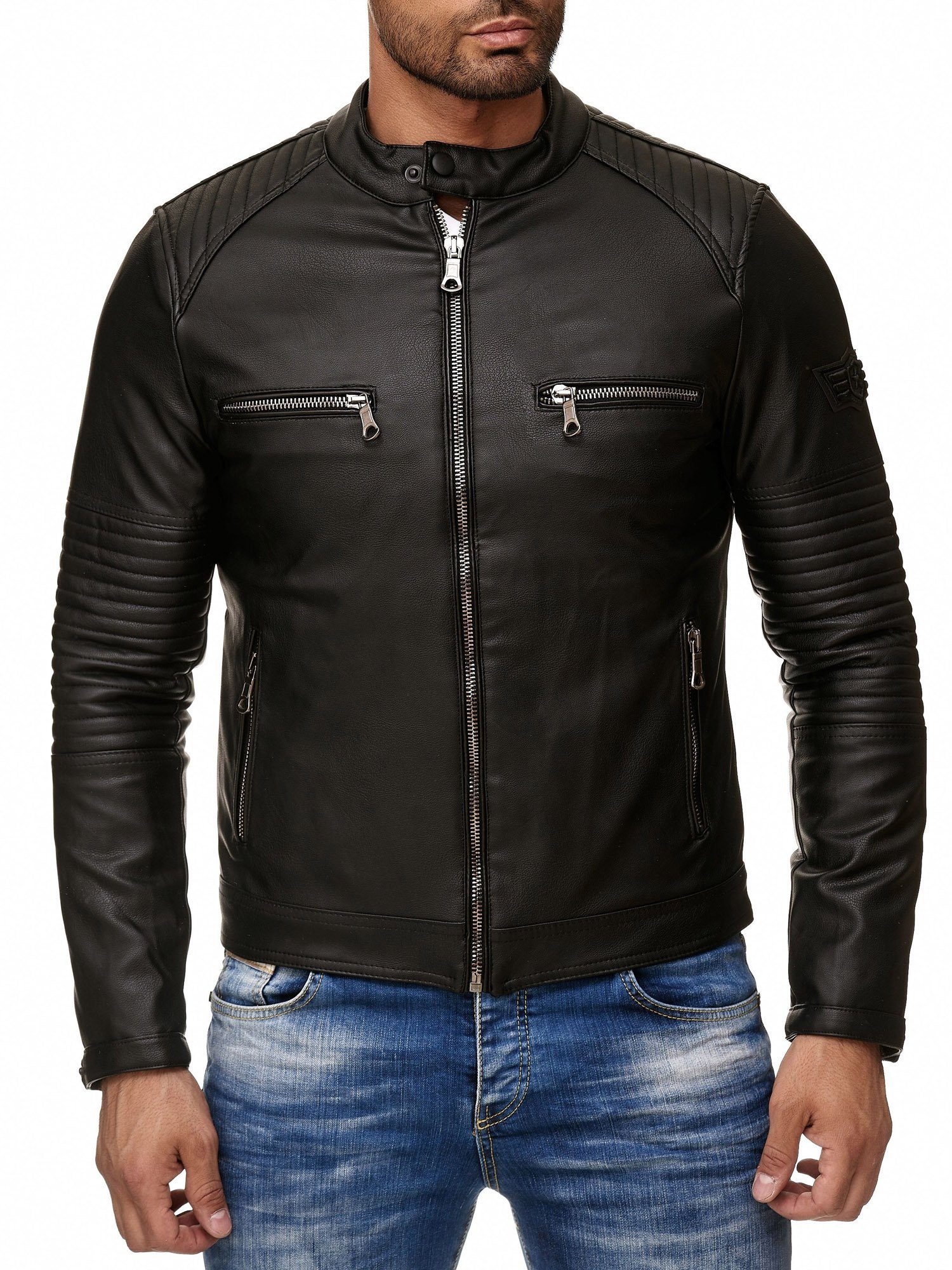 Reslad Lederimitatjacke Reslad Kunstlederjacke Herren-Jacke Leder-Jacke günstig online kaufen