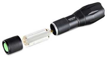 Stagecaptain LED Taschenlampe TF-1000 - Wasserfestes Outdoor Flashlight (Langlebiger 1000 Lumen CREE Chip), mit 3 Helligkeitsstufen, Stufenloser Zoom, Stroboskop und SOS Modus