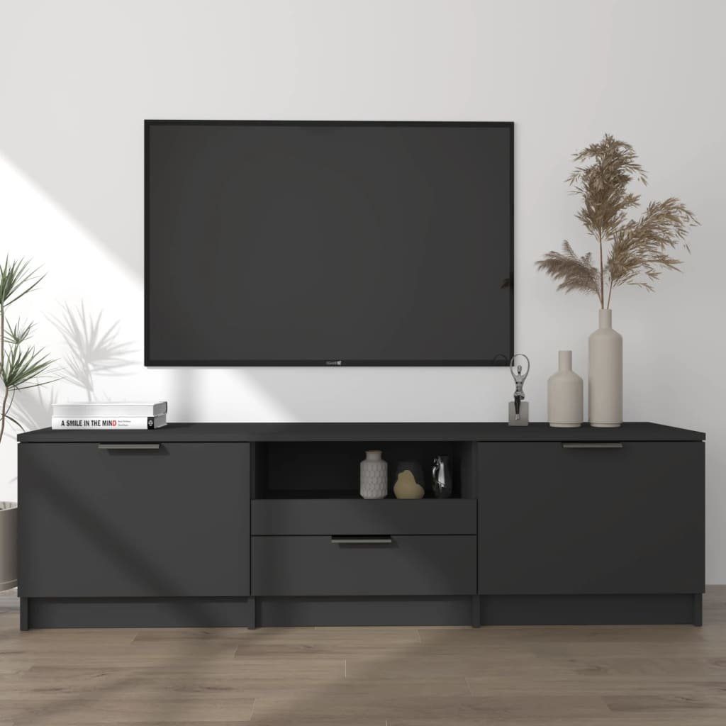 furnicato TV-Schrank Schwarz 140x35x40 cm Holzwerkstoff