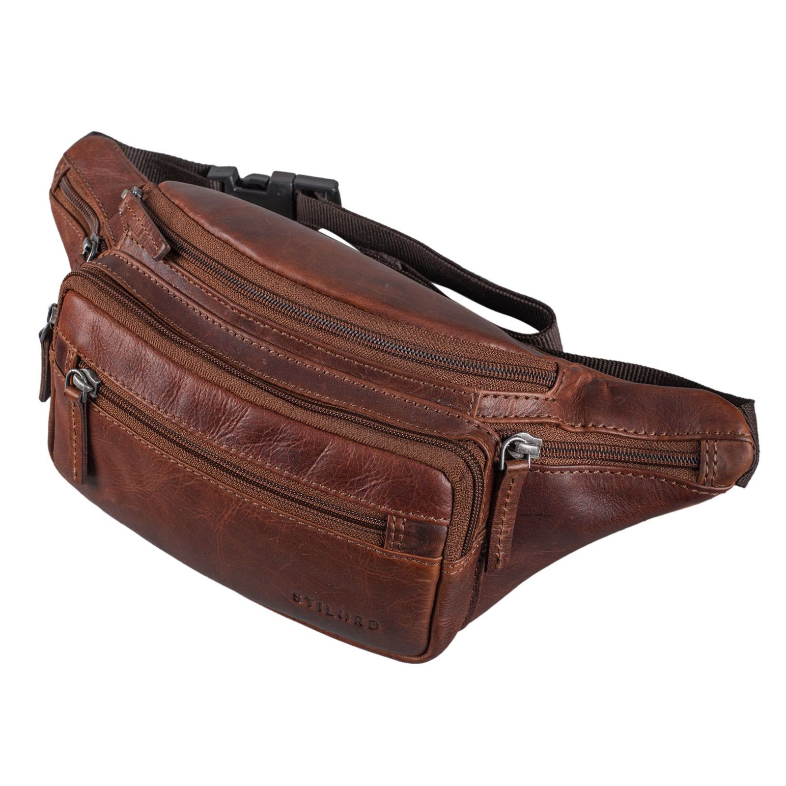 STILORD Bauchtasche "Zion" Vintage Gürteltasche Echtleder Bauchtasche