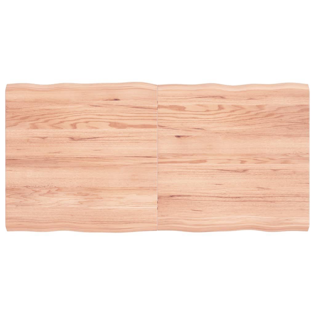 furnicato Tischplatte 120x60x(2-4) cm Massivholz Behandelt Baumkante (1 St) | Tischplatten