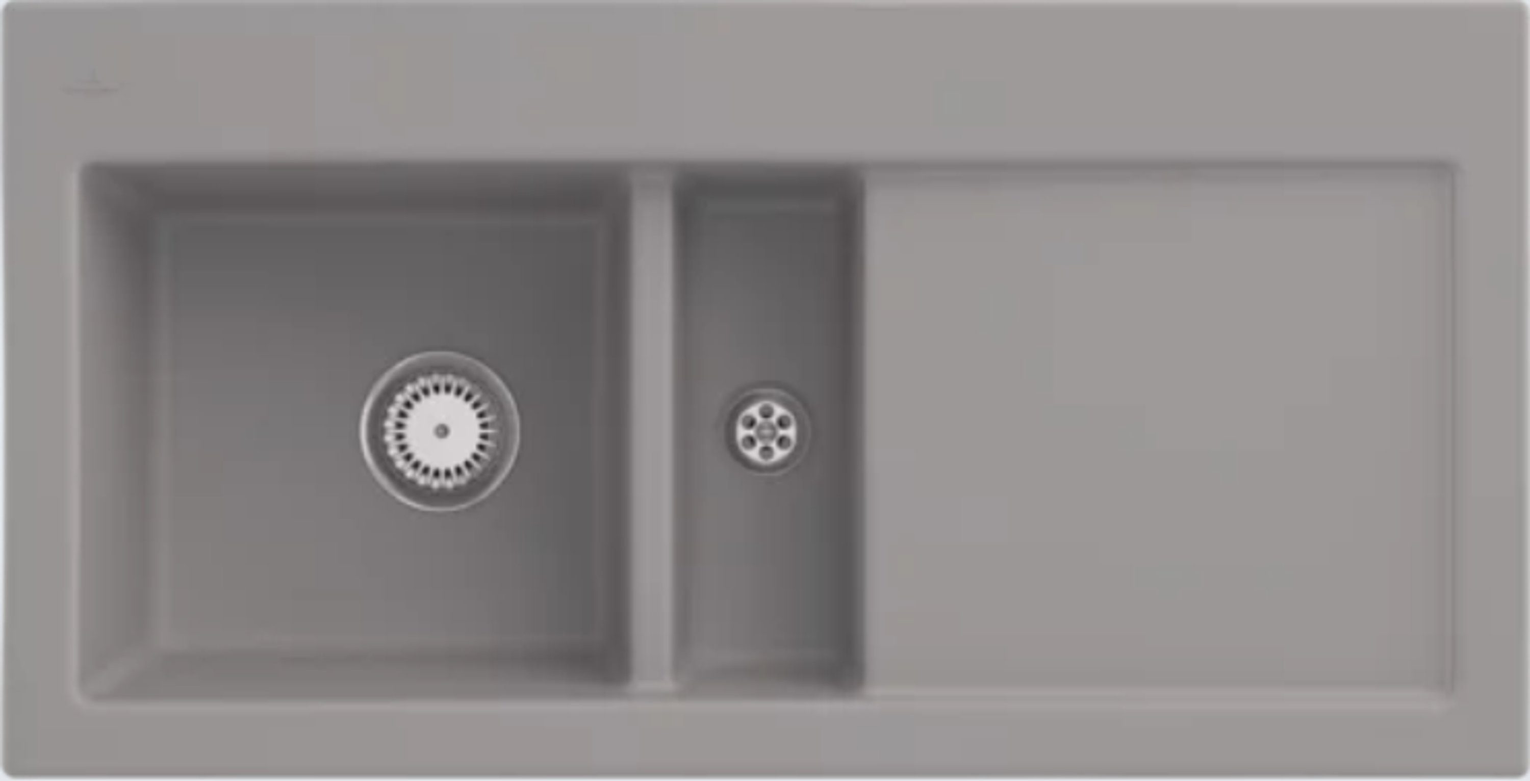 Villeroy & Boch Küchenspüle 6770 01 KD, Rechteckig, 100/22 cm, Geschmacksmuster geschützt, Becken links und rechts möglich