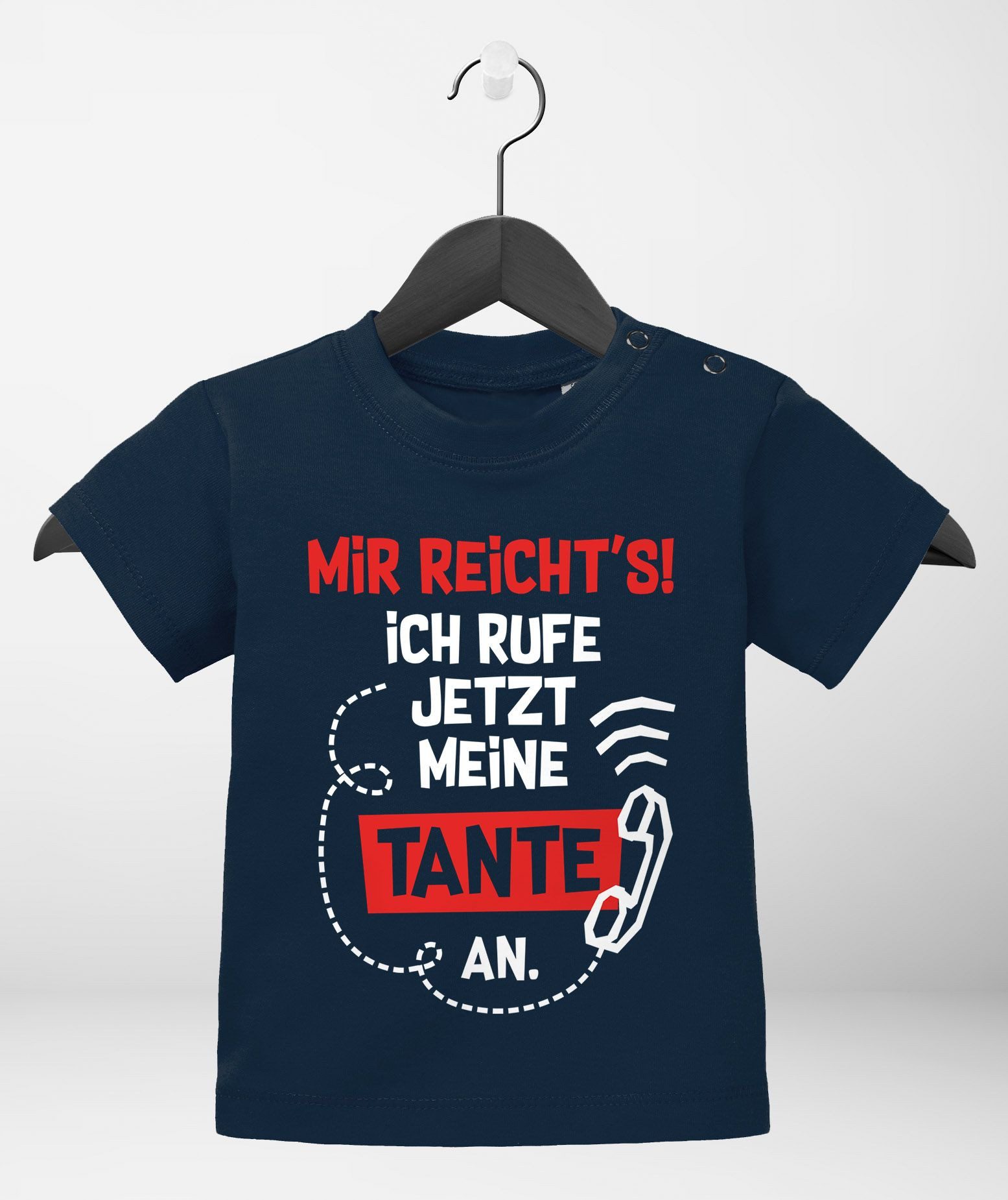 Print-Shirt Baby T-Shirt kurzarm mit Spruch Tante lustig Mir reichts ich rufe