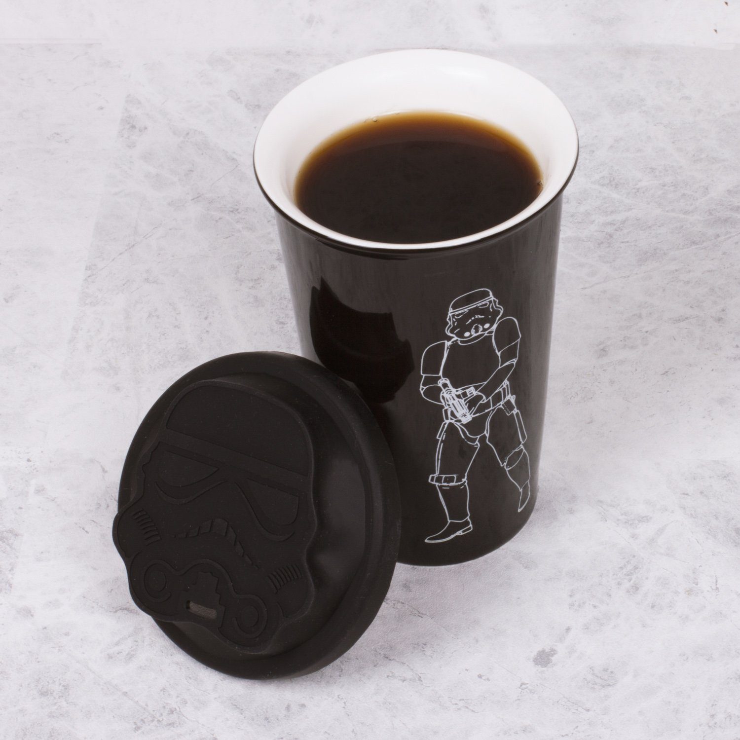 Original Stormtrooper Becher schwarz Doppelwandig Kaffeebecher Trinkbecher Tasse 