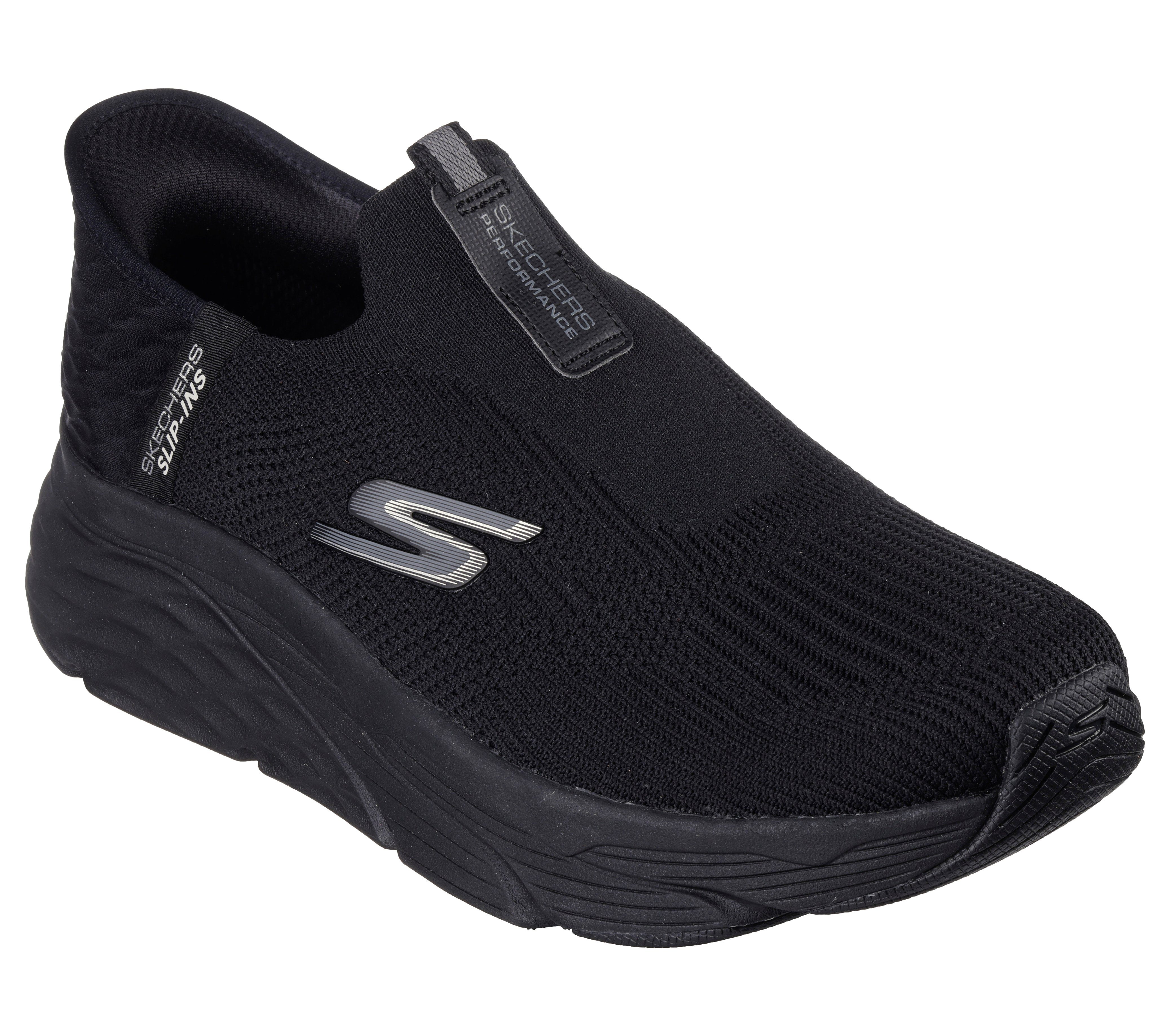 Free Slip-Ins Anziehen Schwarz Hands einfaches ELITE ein CUSHIONING Laufschuh für MAX Skechers ADVANTAGEOUS