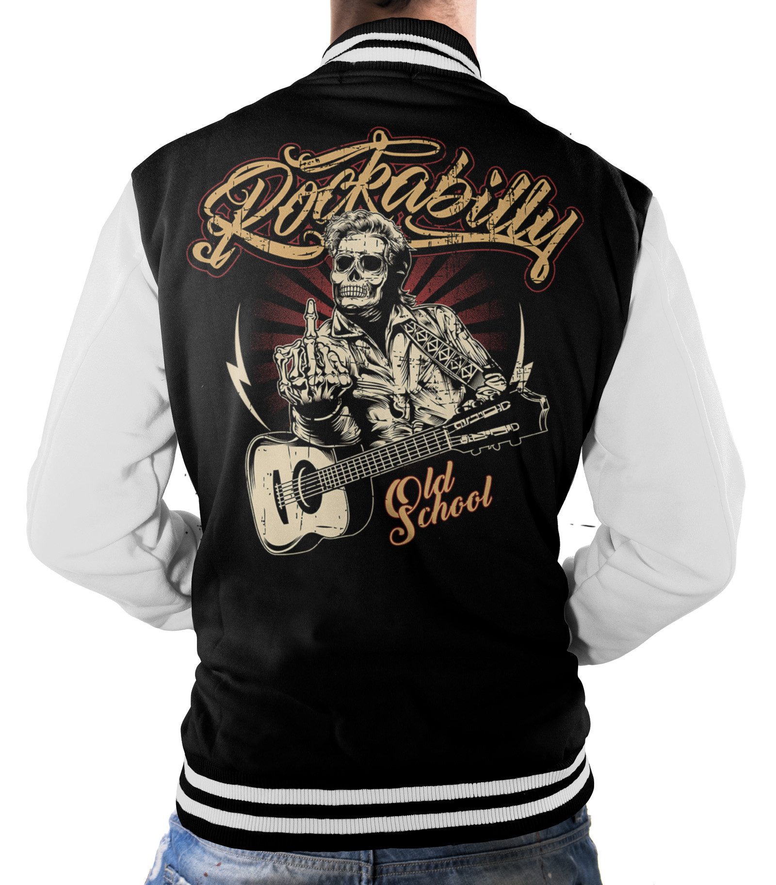 GASOLINE BANDIT® Collegejacke für Rockabilly Rock'n Roll Fans: Old School