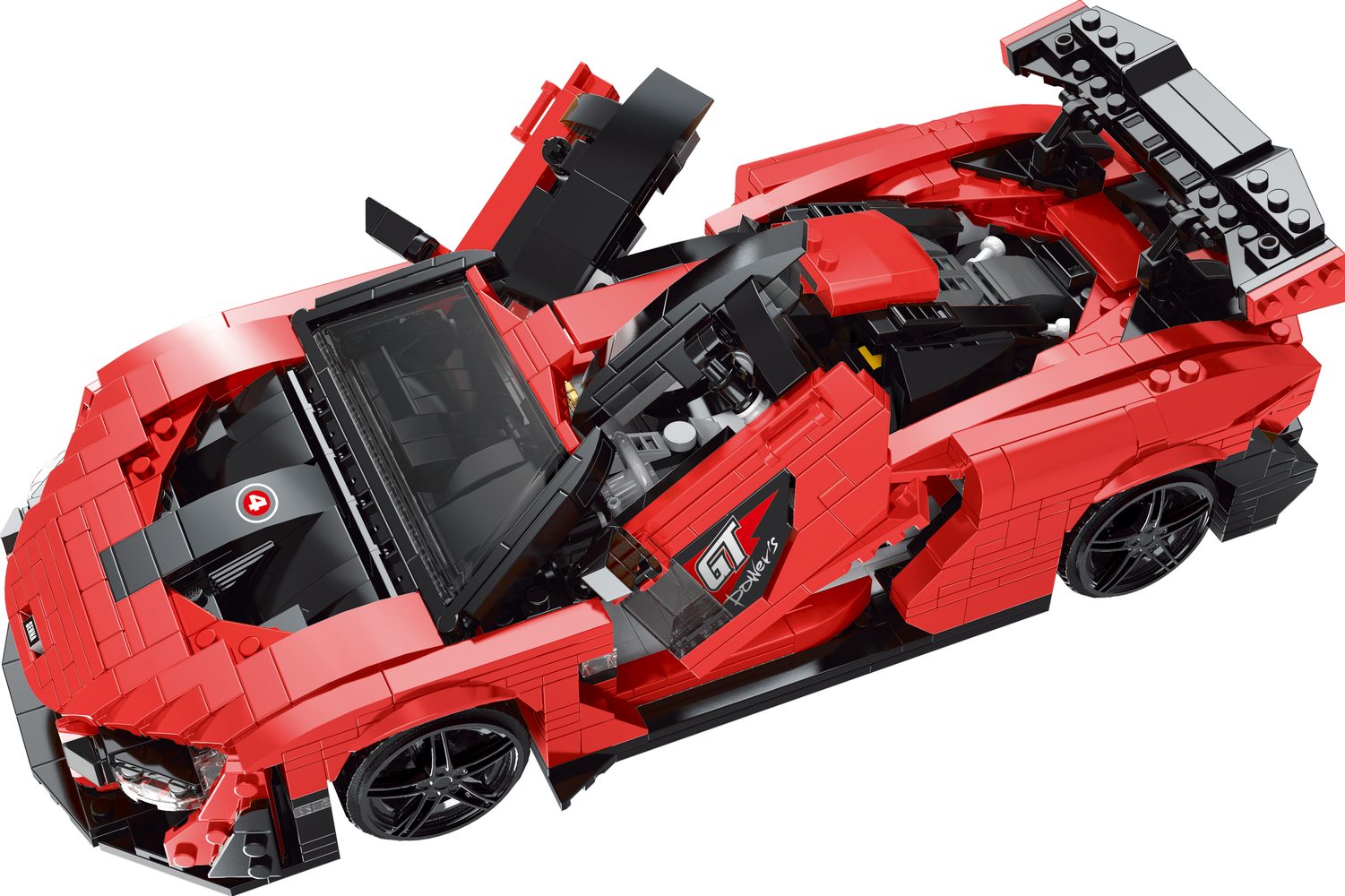 Mould King Creative Senna GTR Sportwagen-Bausatz Spielbausteine, (1182 St), 1182 Teile – Bild 2 von 3