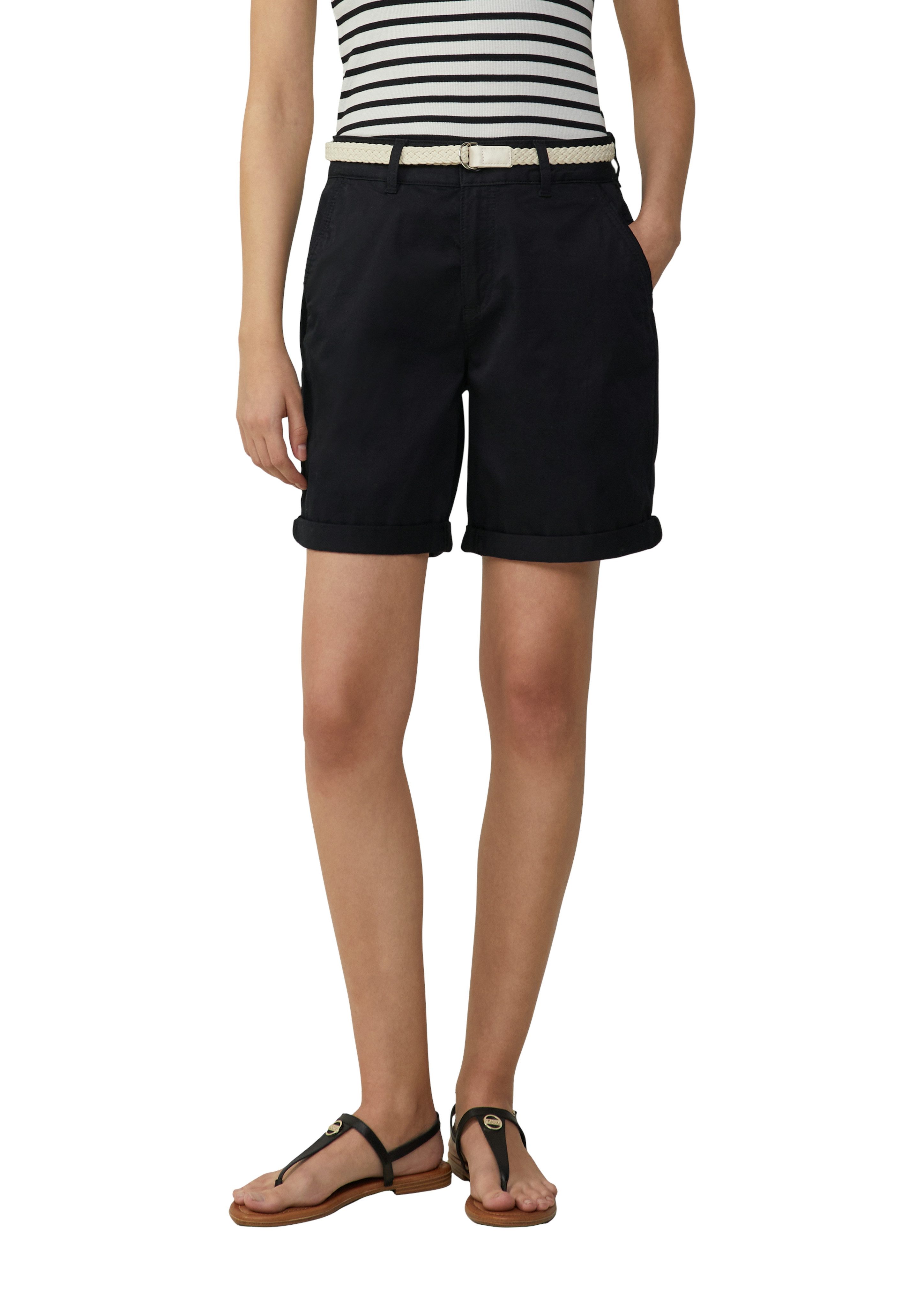 s.Oliver Chinoshorts Sommerhose mit geflochtenem Gürtel günstig online kaufen
