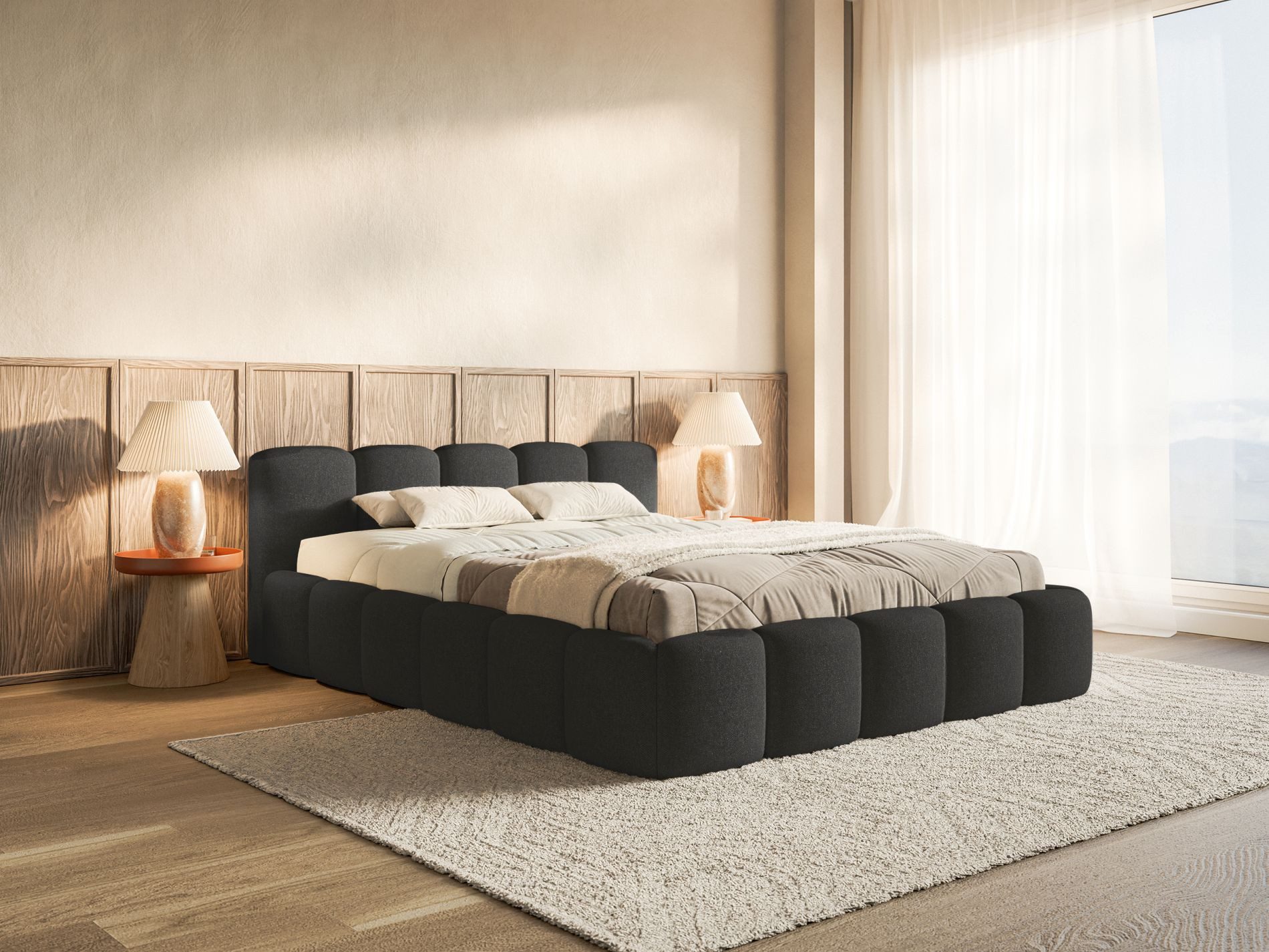 Selsey Polsterbett CLOUDY LOW, Bouclé, Chenille oder Velours, mit/ohne Bett günstig online kaufen