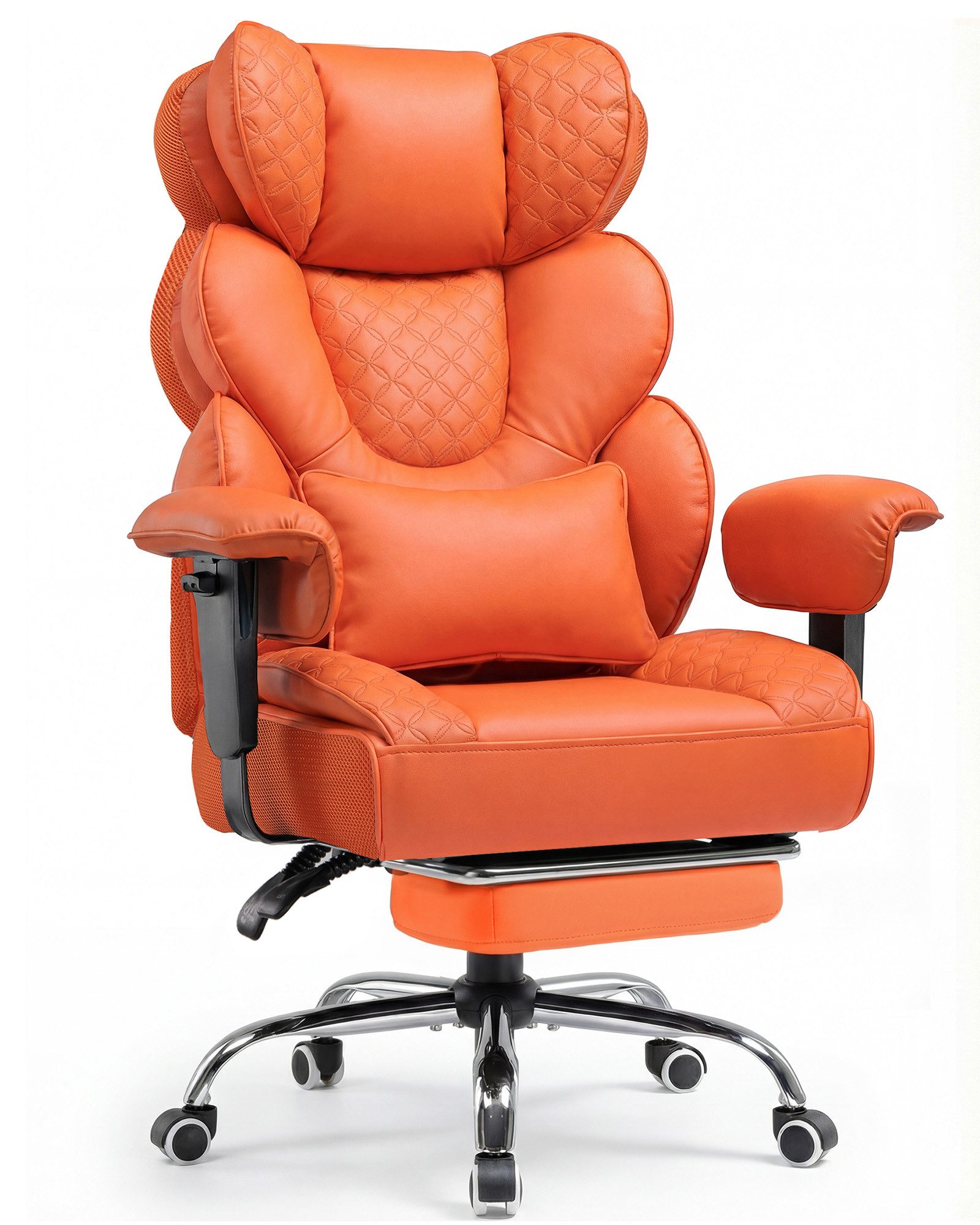 COMHOMA Gaming-Stuhl Ergonomischer Bürostuhl 180 kg, mit Lendenstütze & Fußstütze, 135° verstellbare Rückenlehne, hoher Chefsessel
