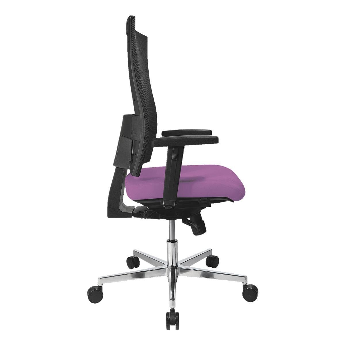 TOPSTAR Schreibtischstuhl und X-Pander Netzlehne Plus, violett-schwarz Armlehnen, Sitness Flachsitz mit